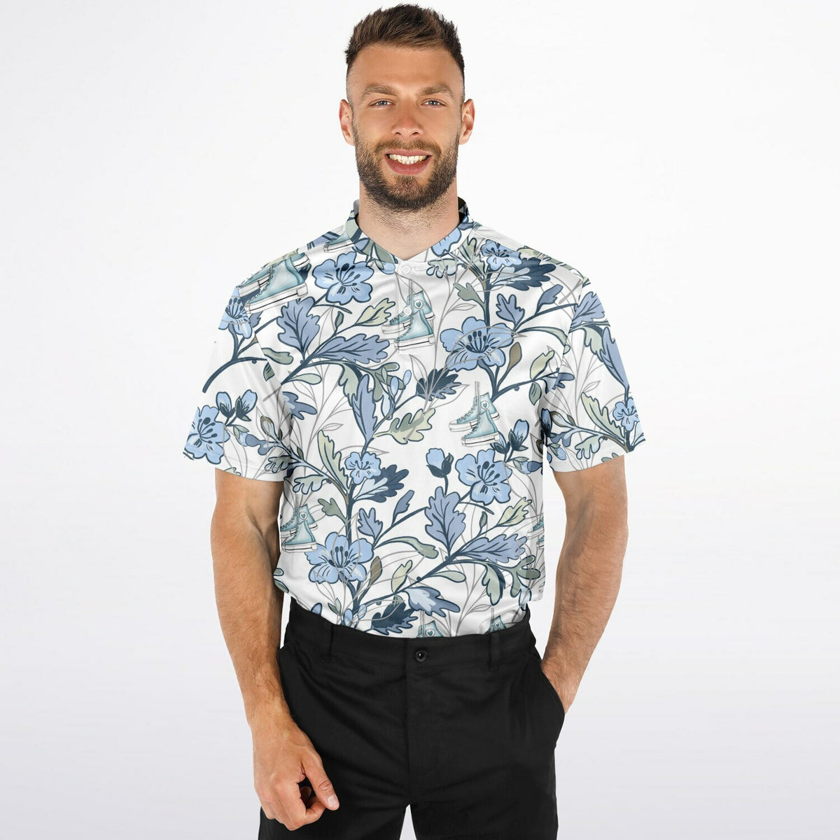 Blade Collar Polo Shirt - AOP