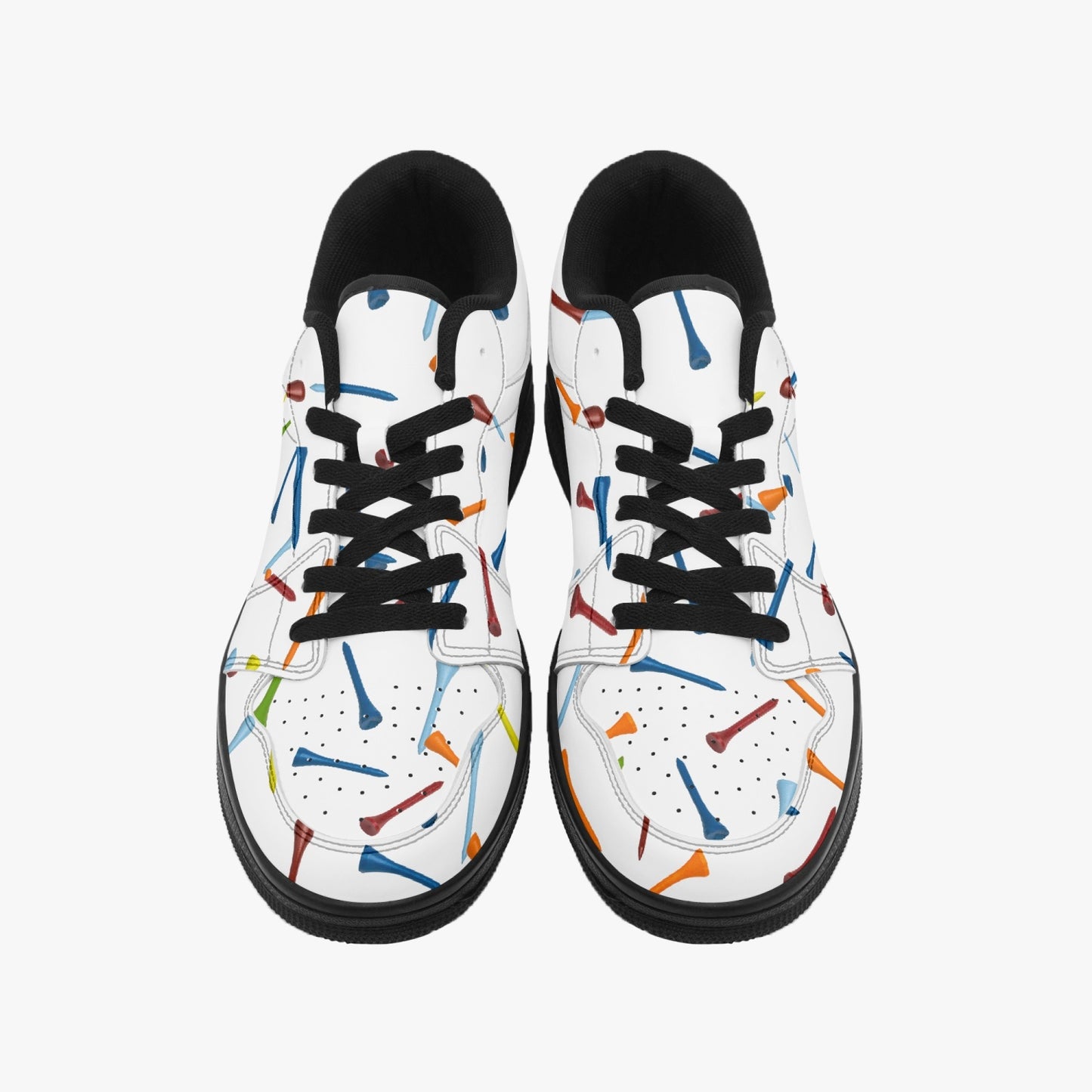 Low-Top Leather Sneakers - Black Sole