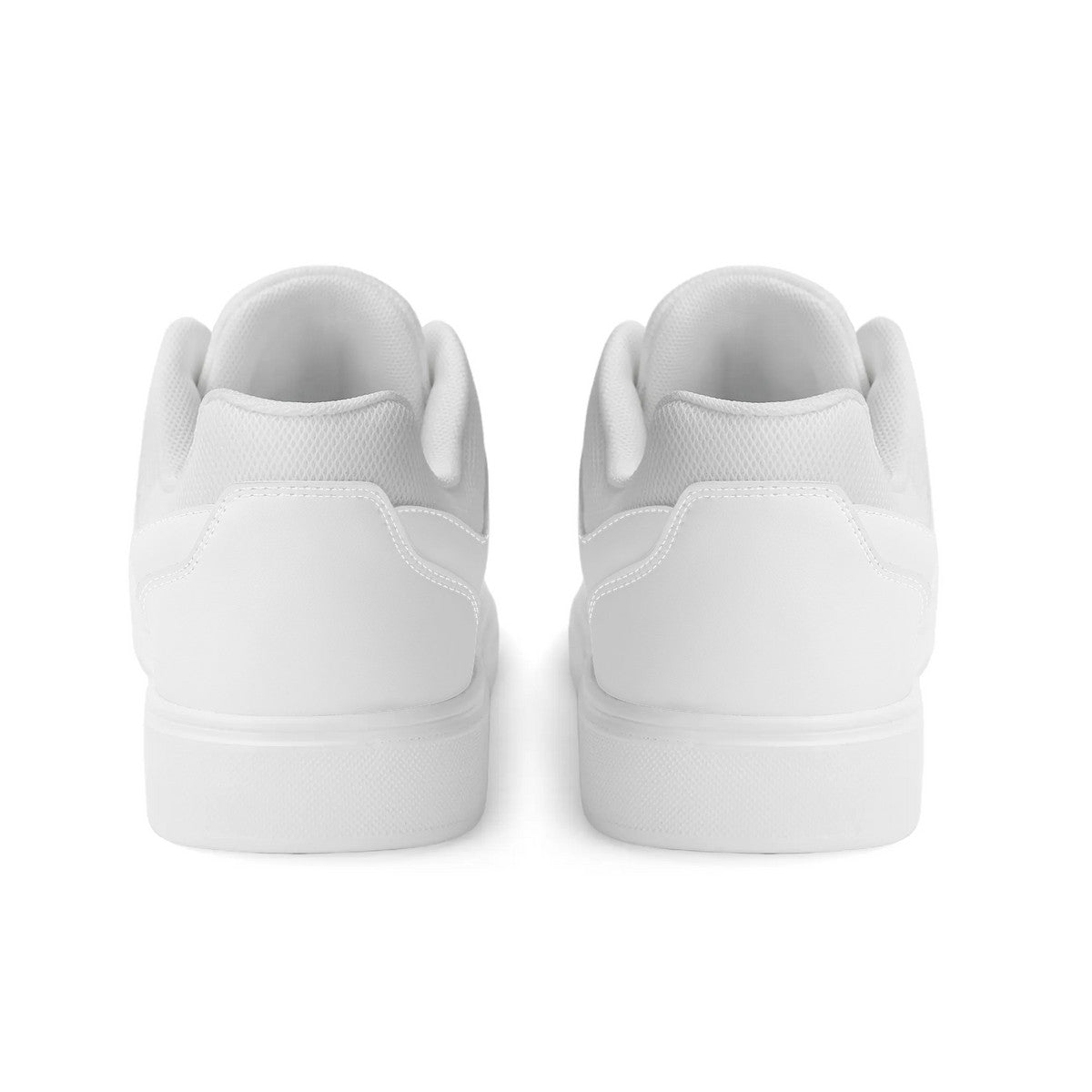 Low-Top Premium Synthetic White Leather Shoes