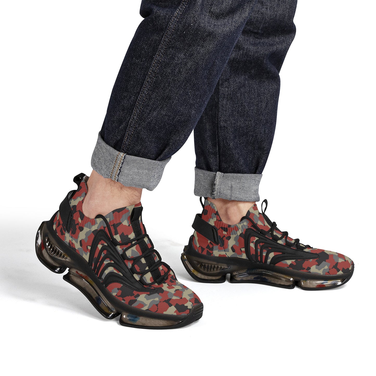 Air Max React Sneakers Red Camo