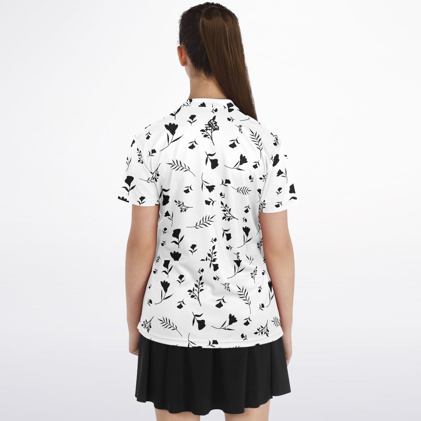 Ladies Stand Up Collar Polo Shirt