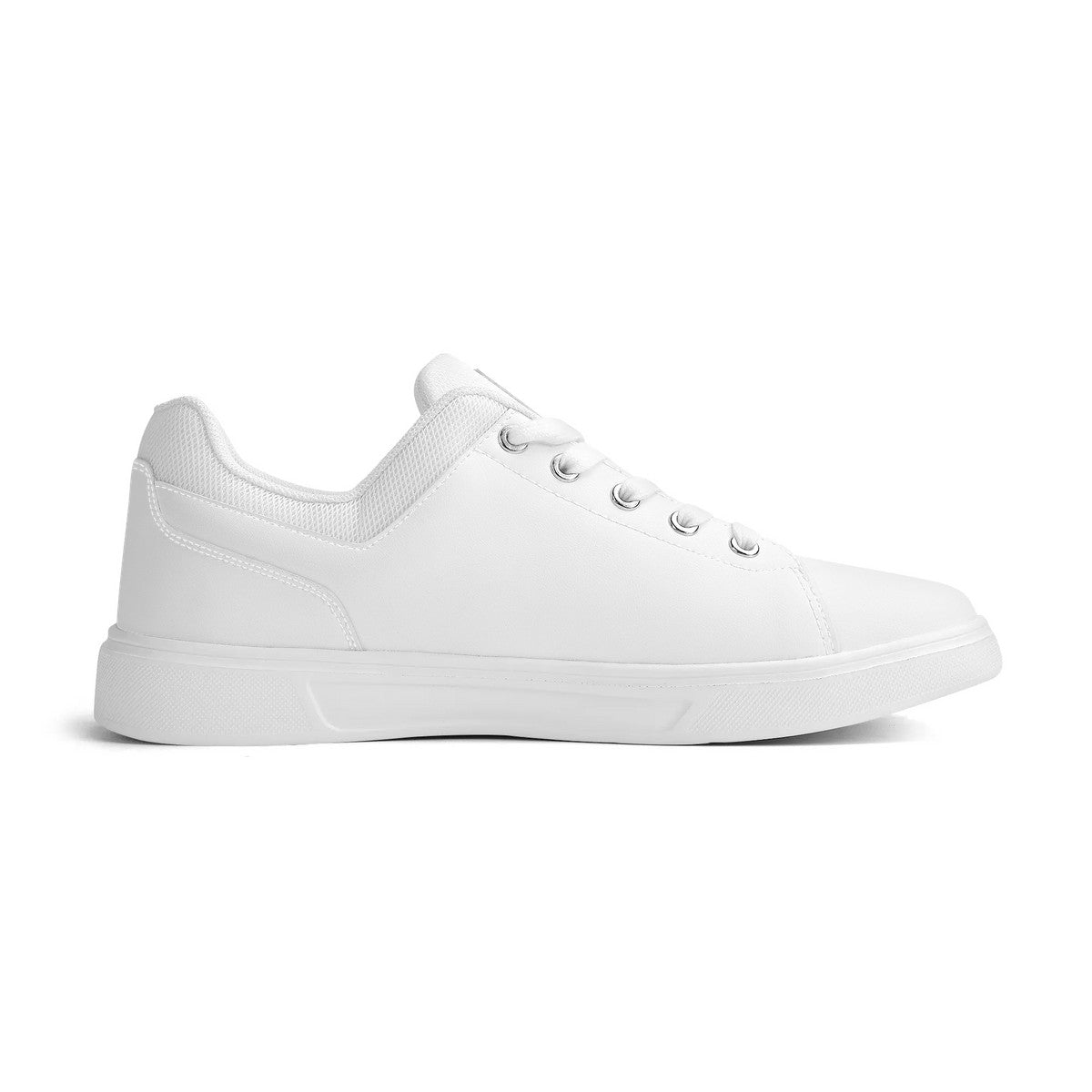 Low-Top Premium Synthetic White Leather Shoes