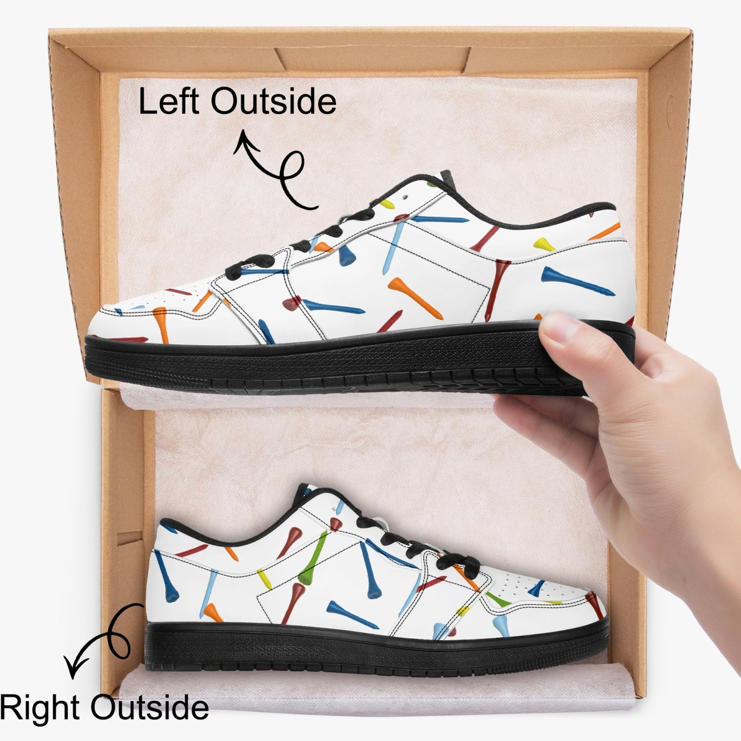Low-Top Leather Sneakers - Black Sole