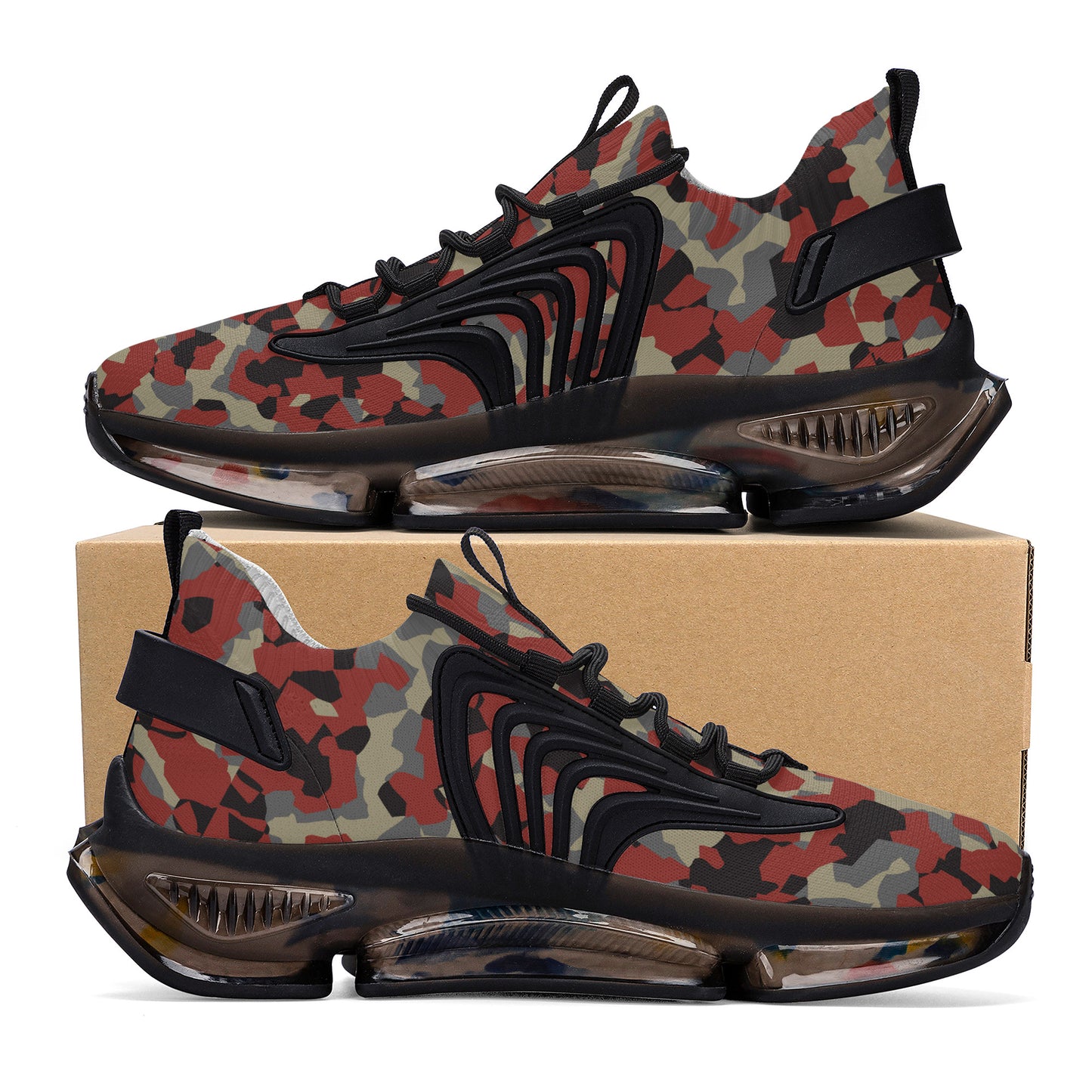 Air Max React Sneakers Red Camo