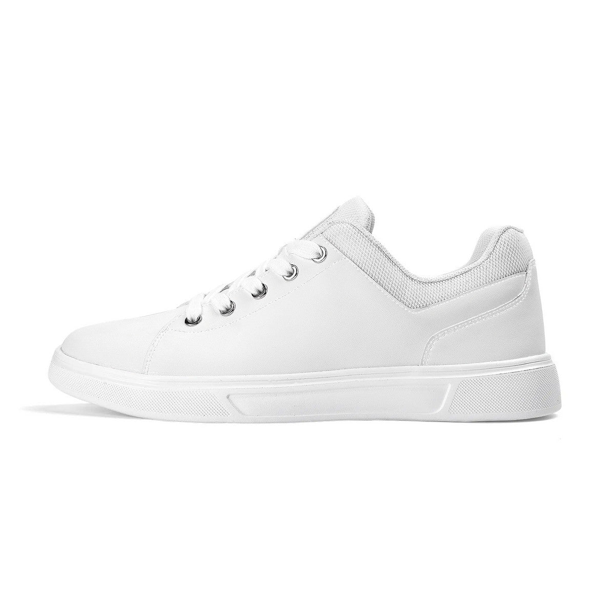 Low-Top Premium Synthetic White Leather Shoes