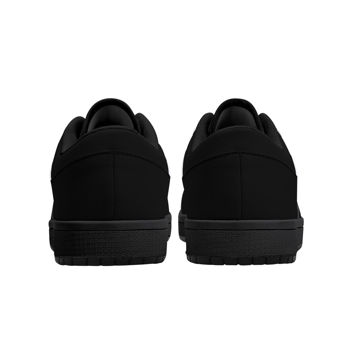 D15 Black Sole Low-Top Leather Sneakers