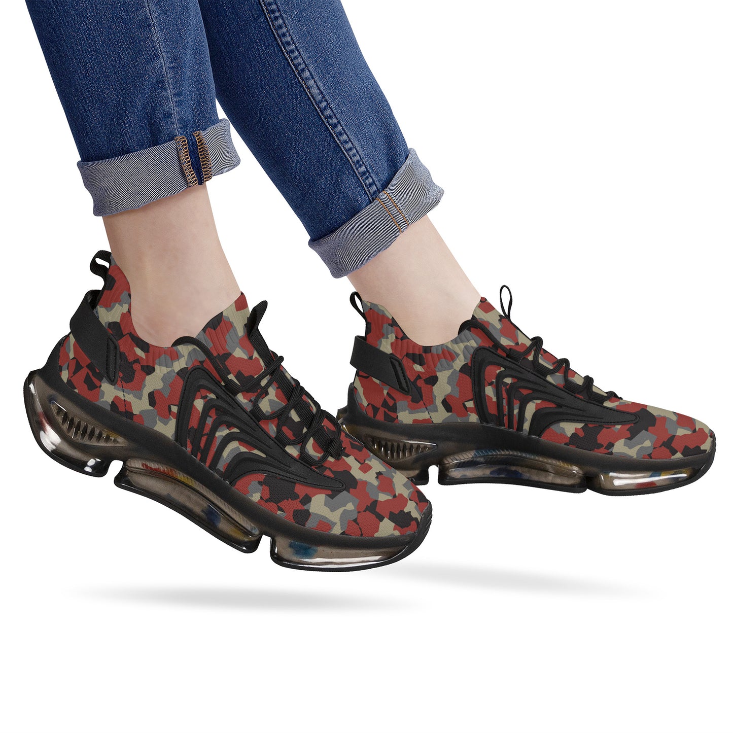 Air Max React Sneakers Red Camo