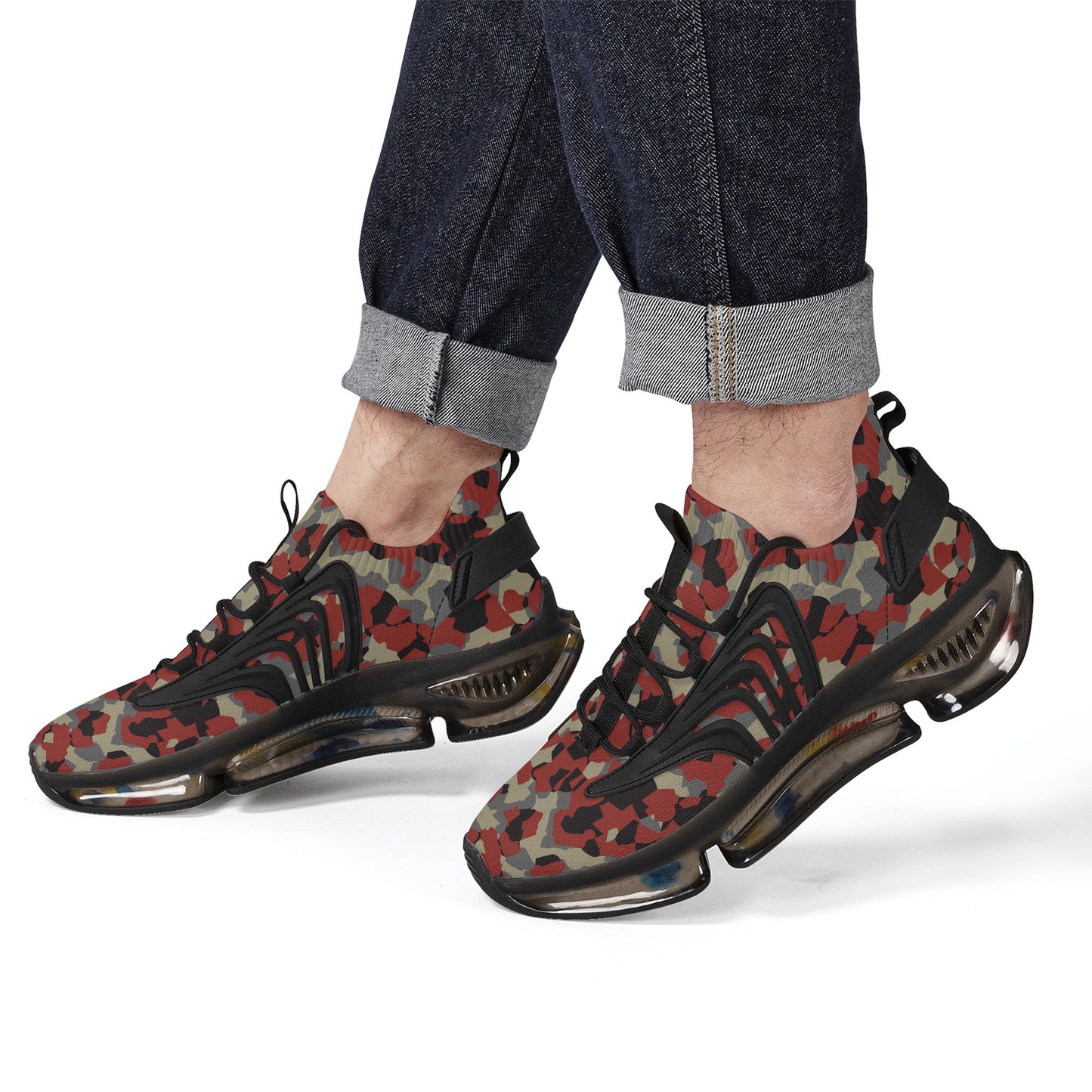 Air Max React Sneakers Red Camo