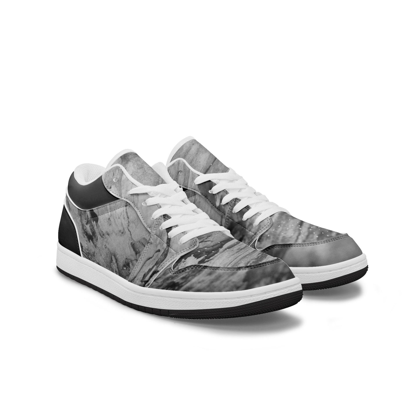 Leather Sneakers - Grey Granite