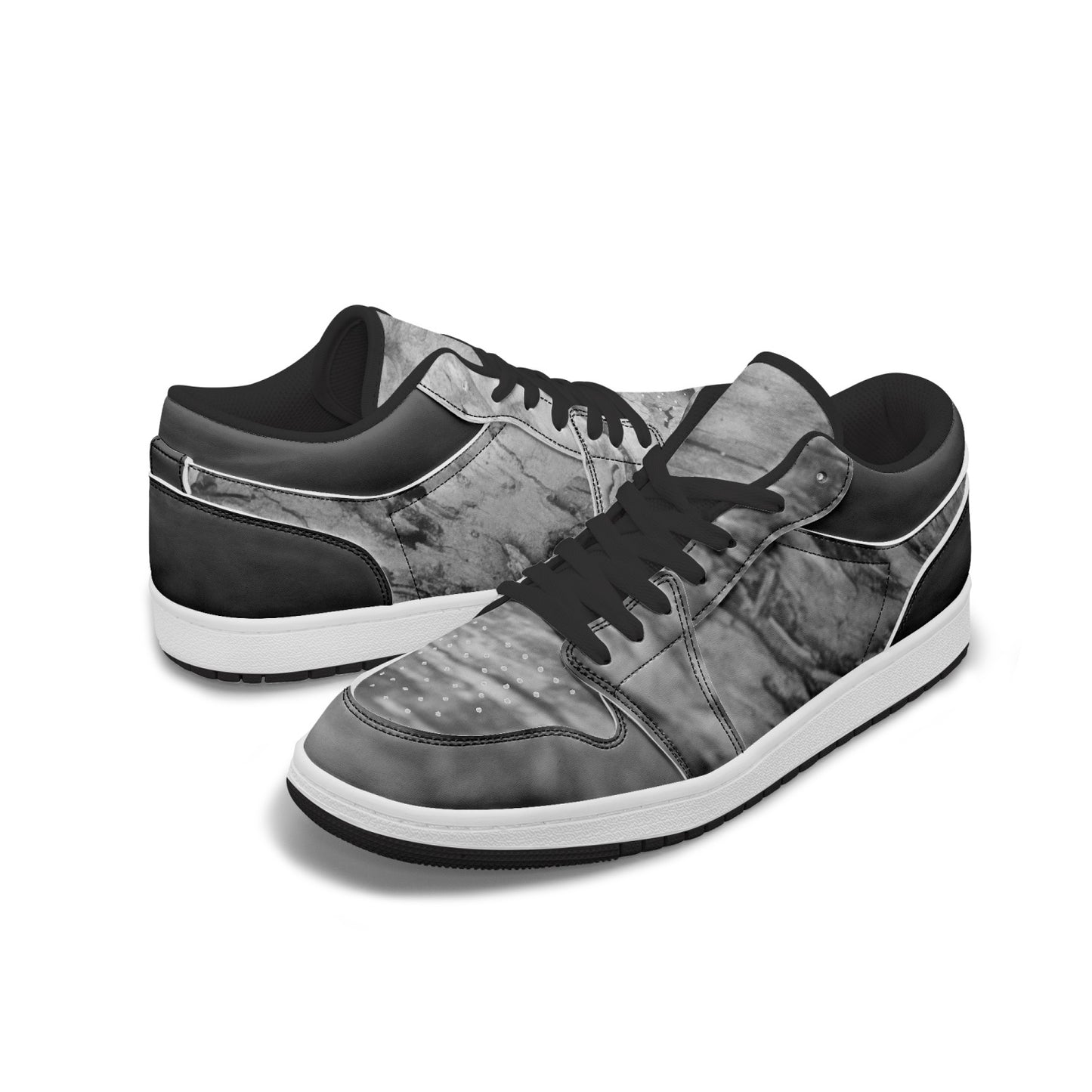 Leather Sneakers - Grey Granite