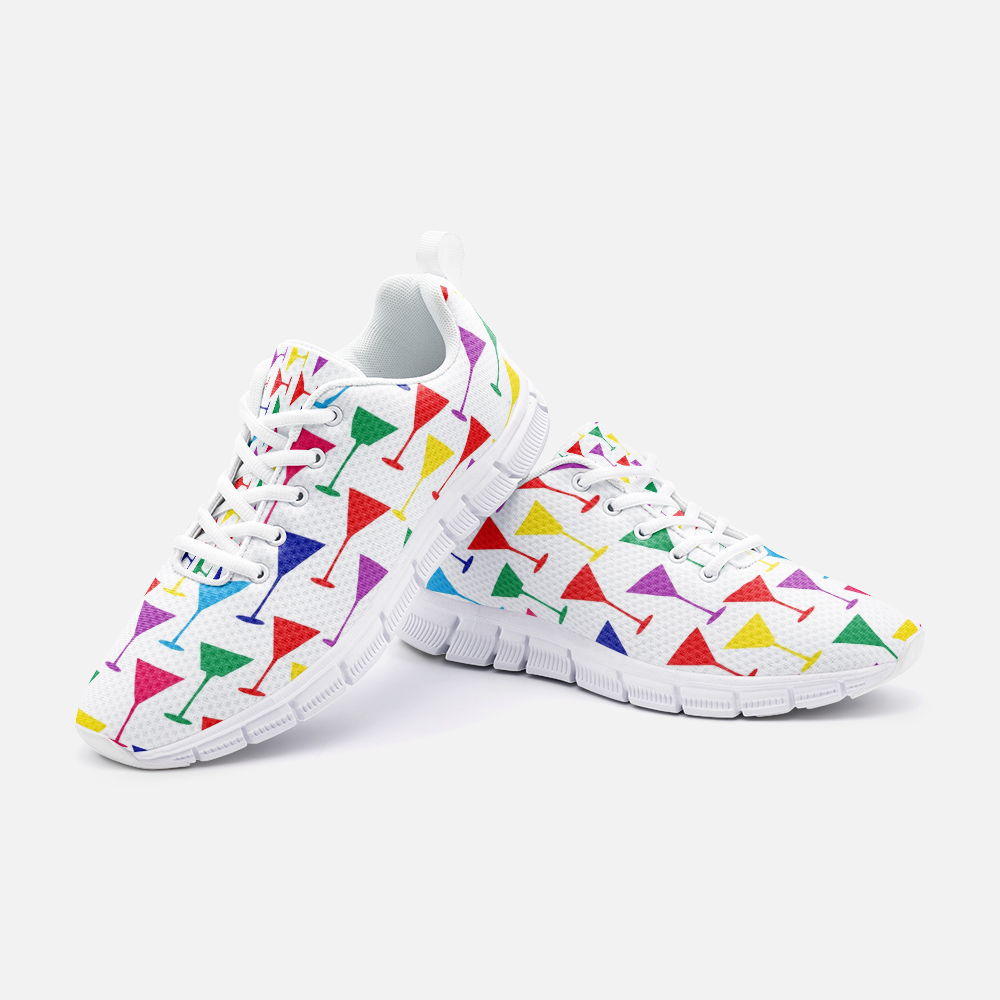 Lightweight Athletic - Martini Glasses Mesh Sneakers