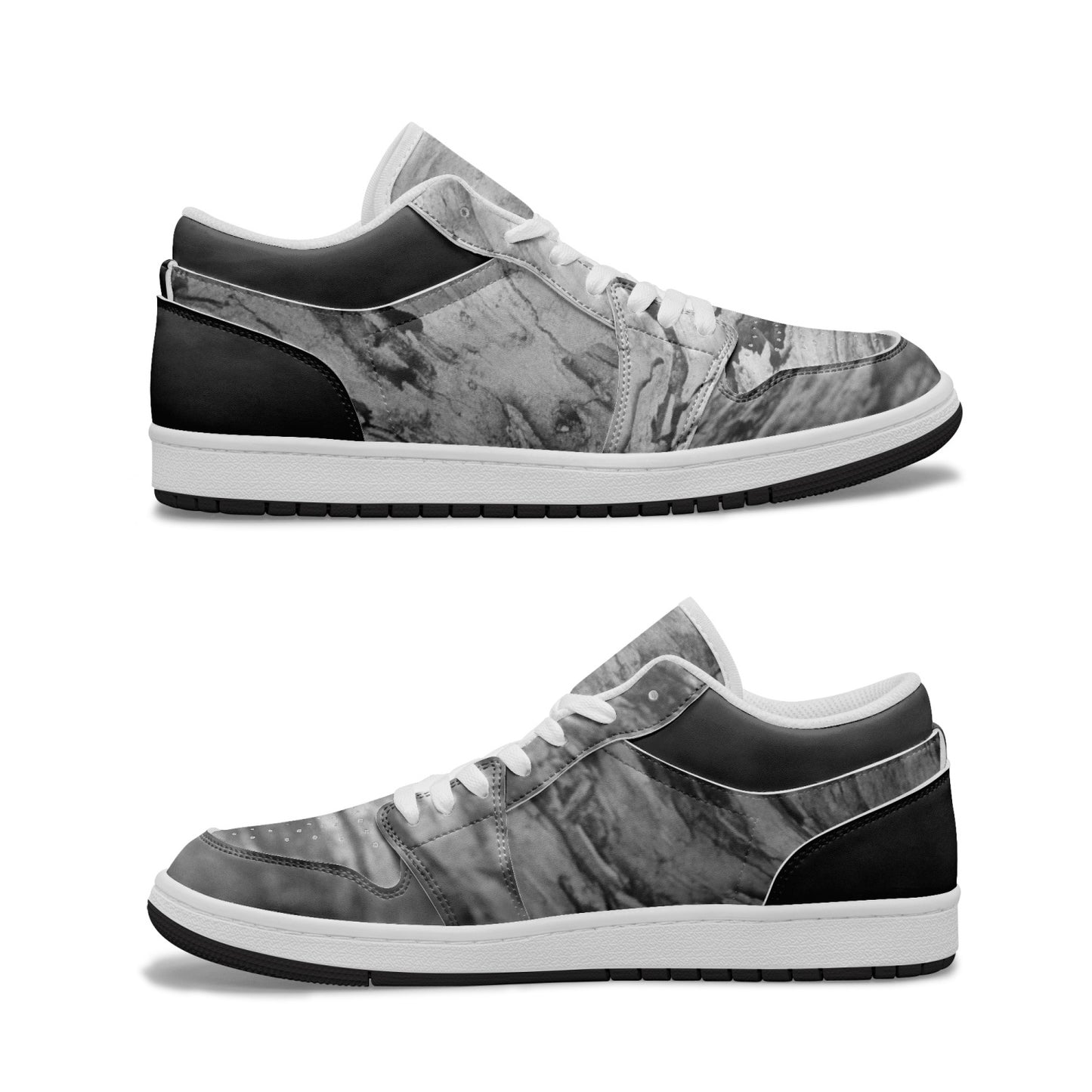 Leather Sneakers - Grey Granite