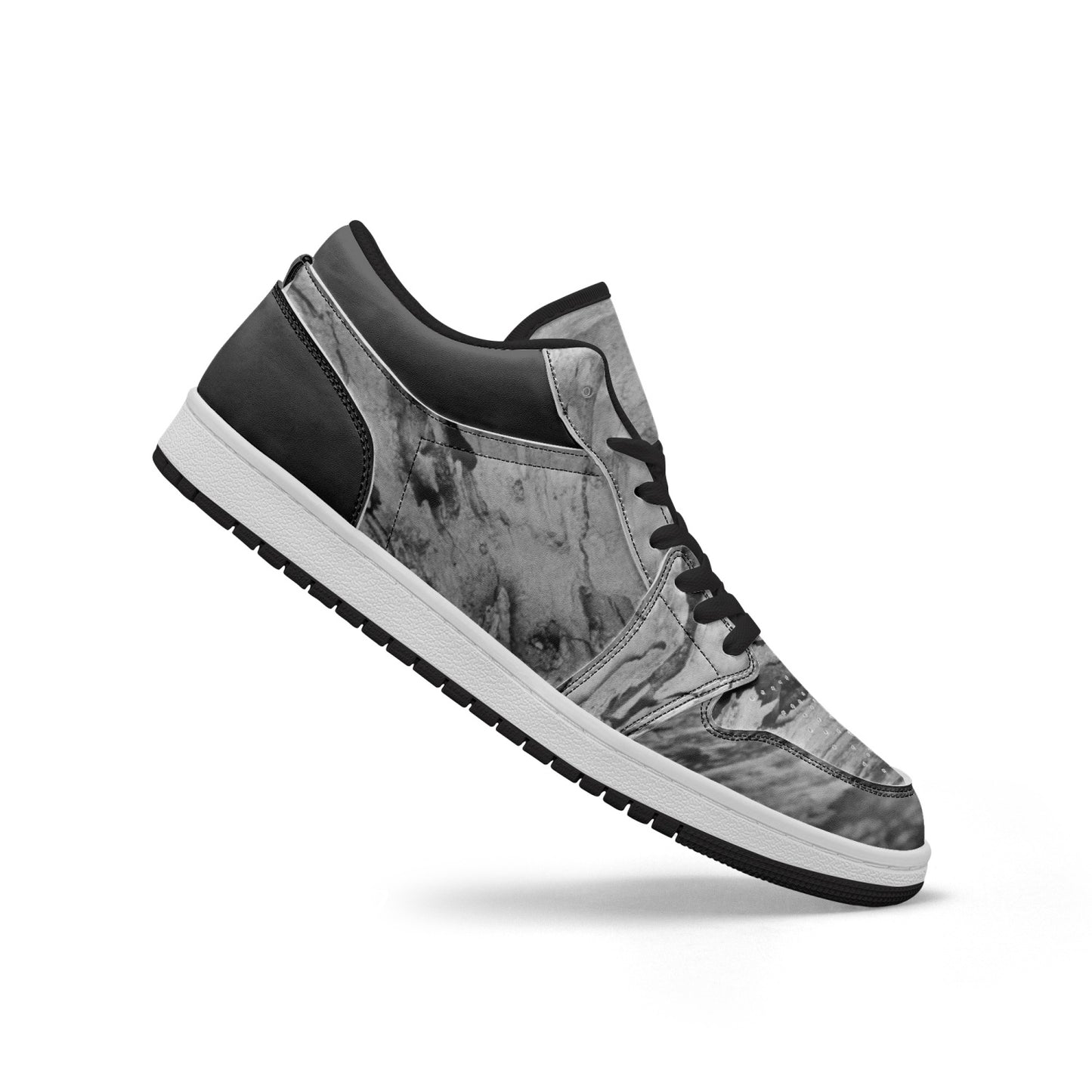 Leather Sneakers - Grey Granite