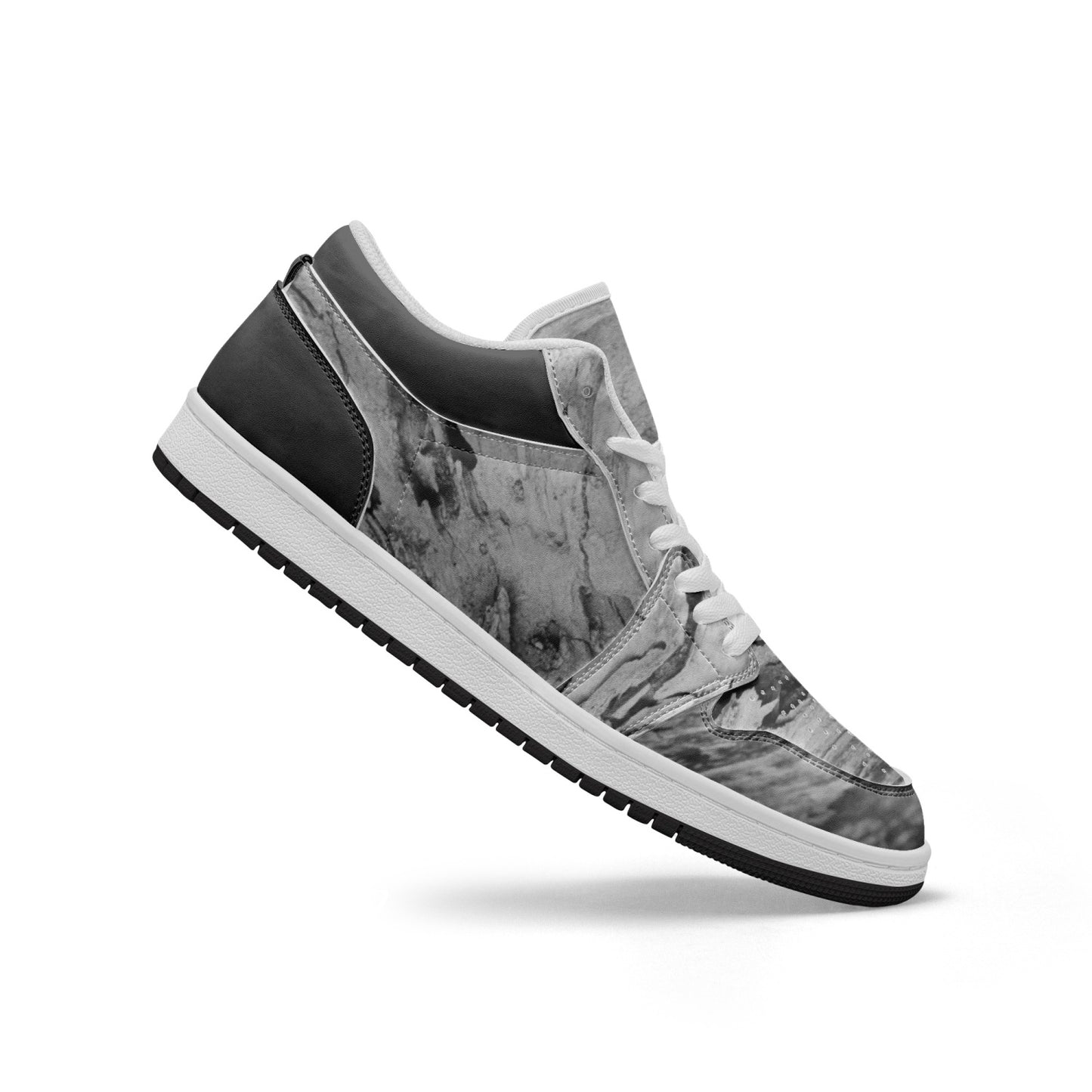 Leather Sneakers - Grey Granite