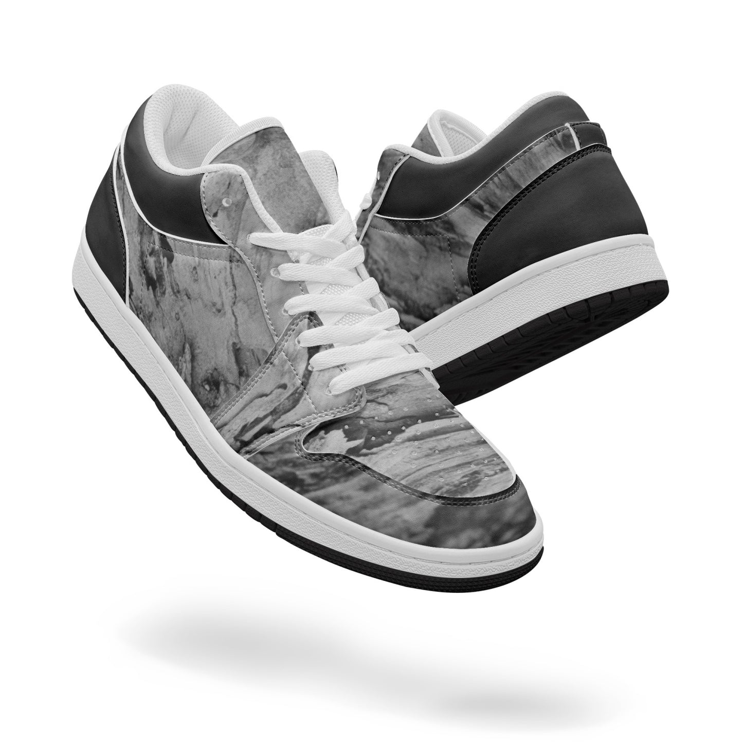 Leather Sneakers - Grey Granite