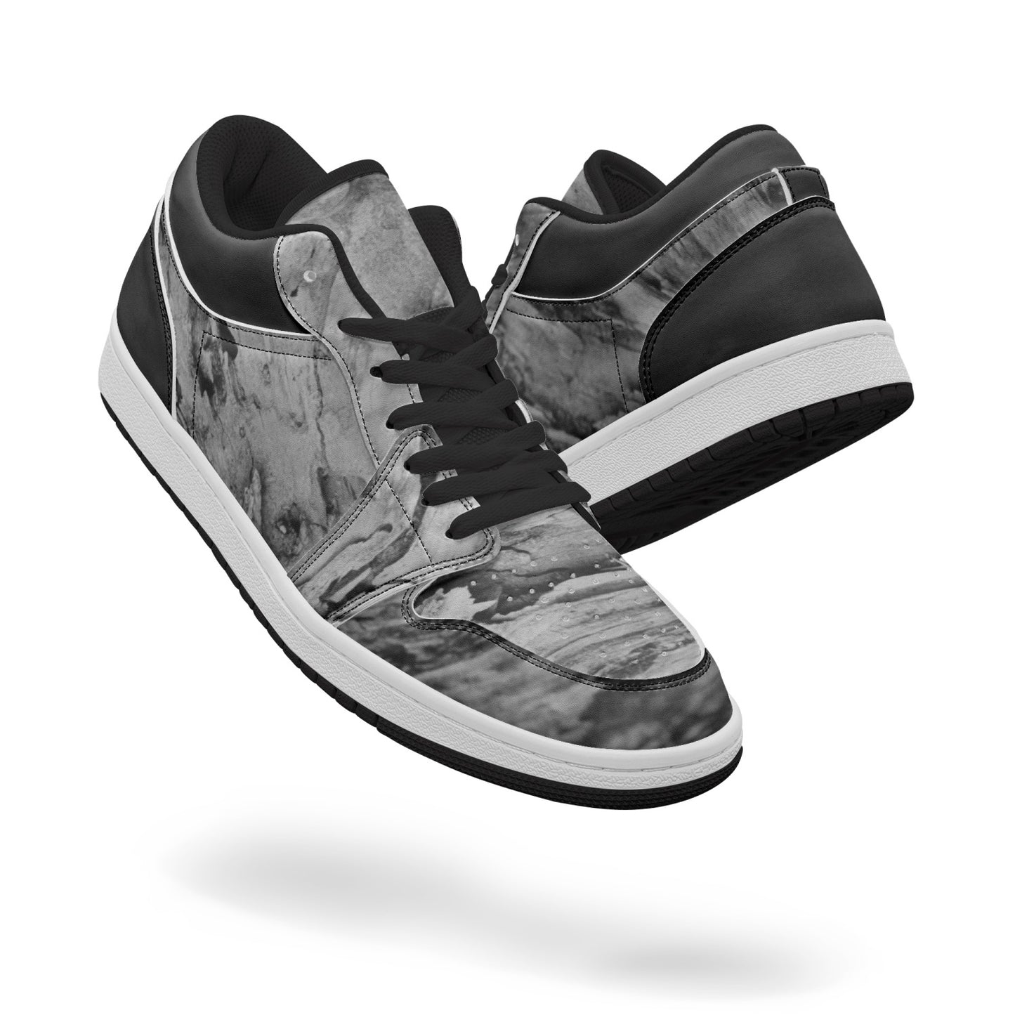 Leather Sneakers - Grey Granite