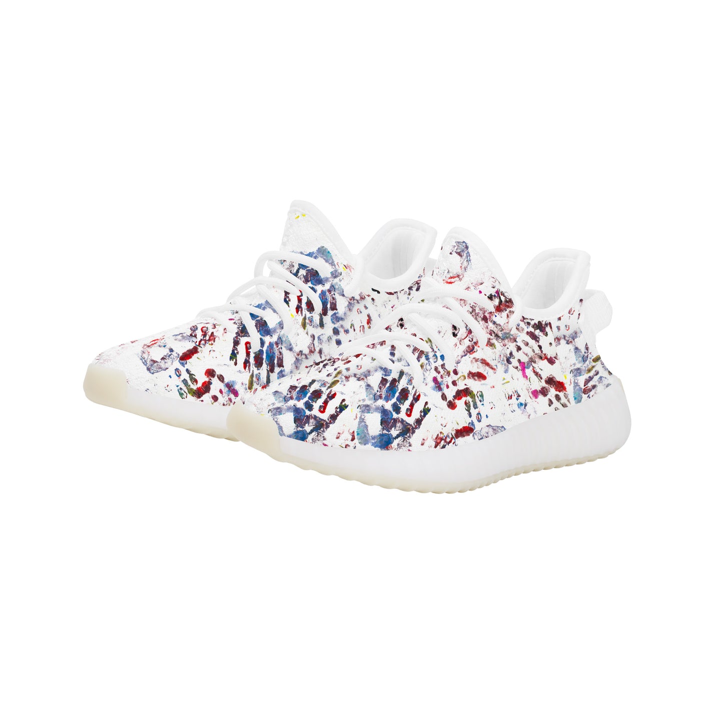Kids Hand-Prints Mesh Sneakers