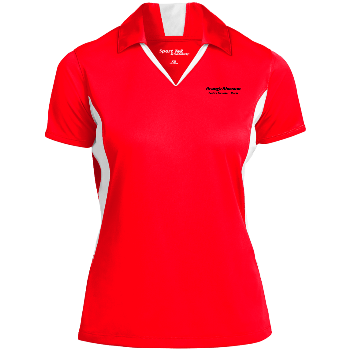 Ladies Orange Blossom Colorblock Performance Polo