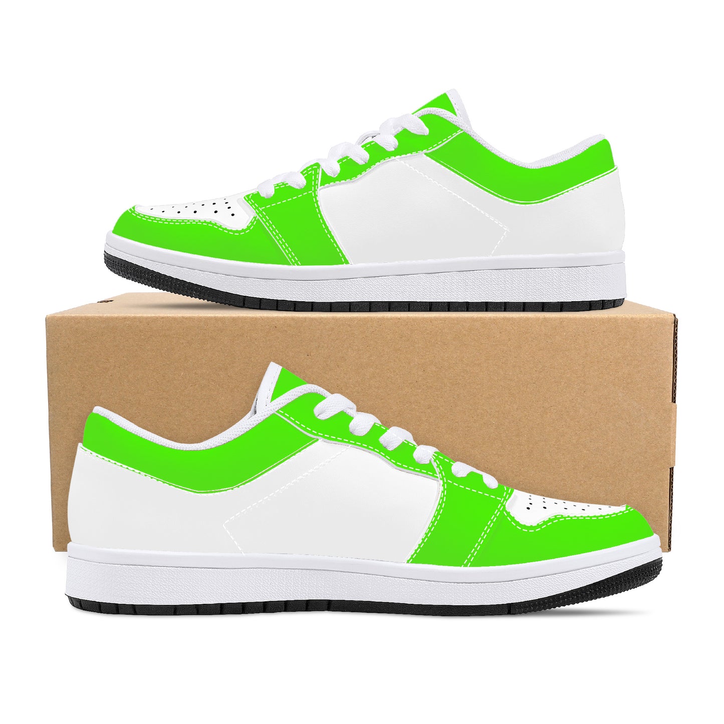 Leather Sneakers - Neon Green