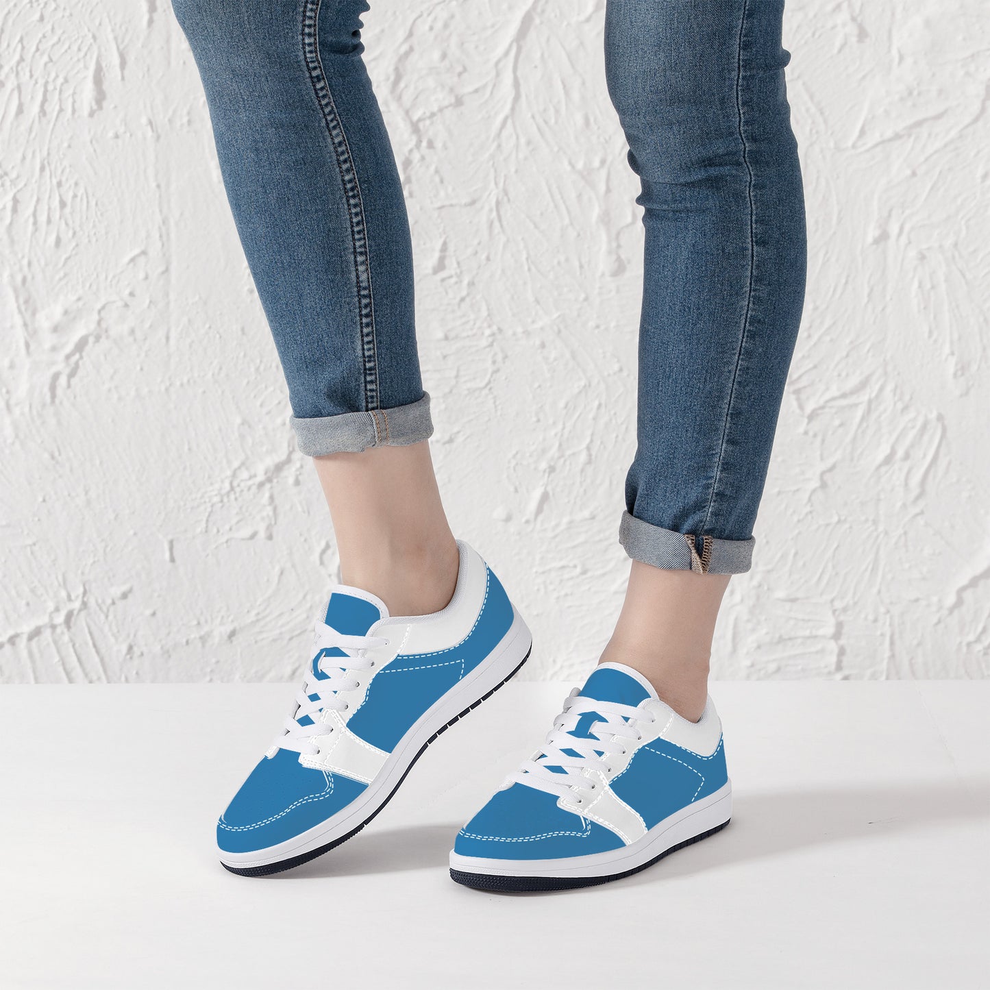 Leather Sneakers - Baby Blue Collection