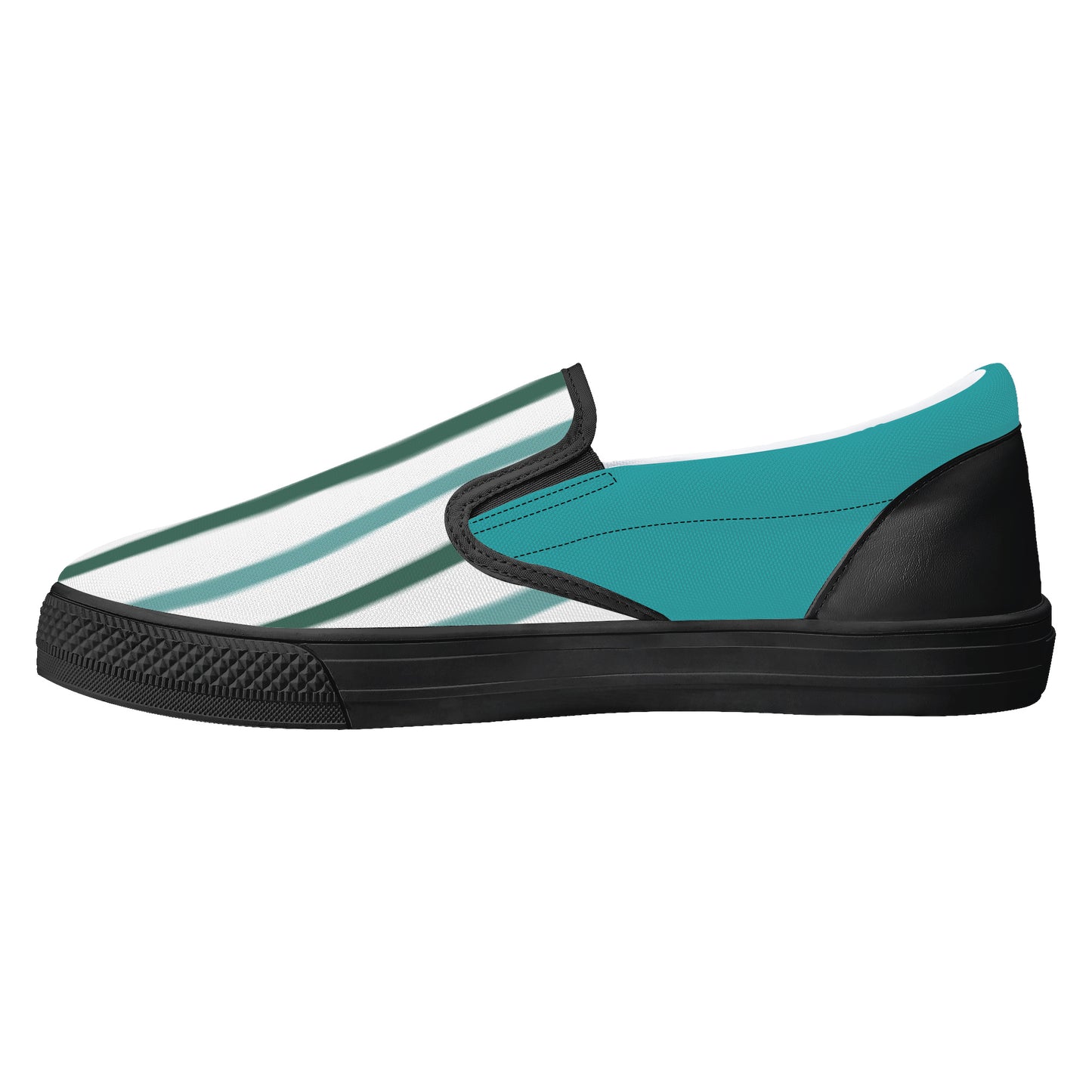 Slip On's - Turquoise & Stripes