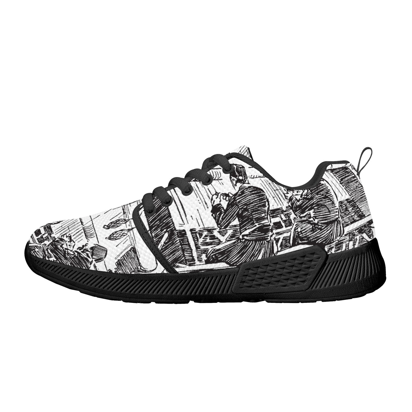 Mesh Sneakers - Abstract Artist - Black Sole