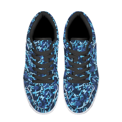 Leather Sneakers - Navy Camo