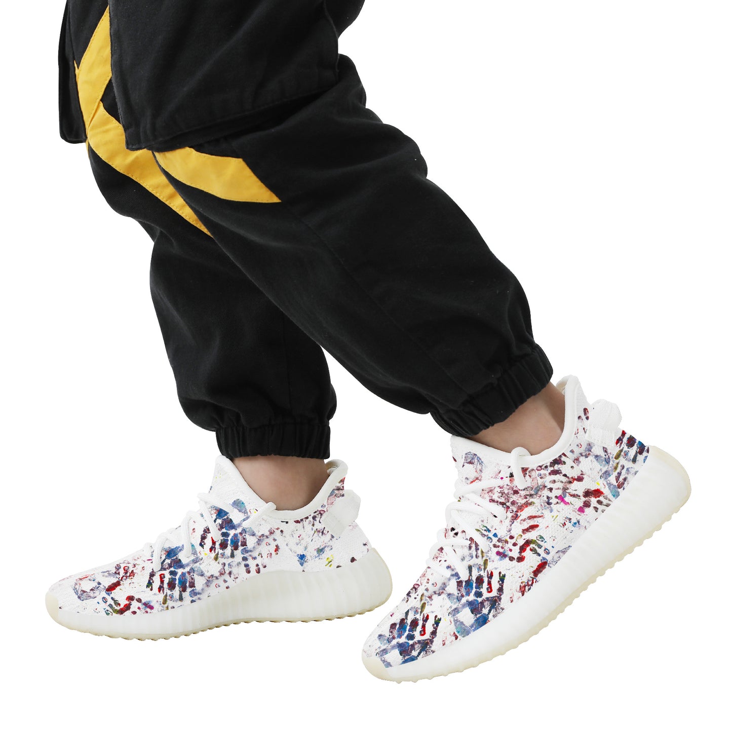 Kids Hand-Prints Mesh Sneakers