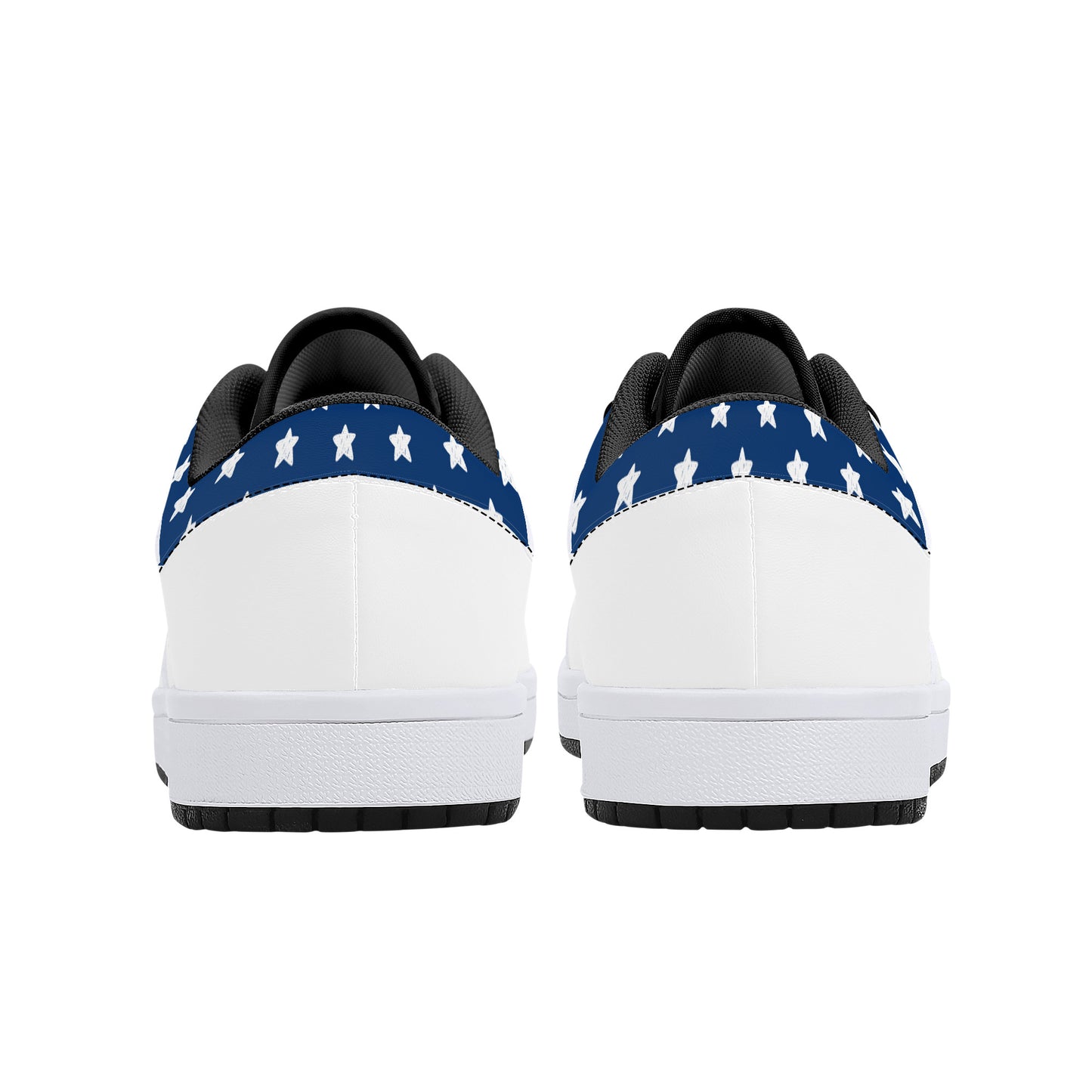 Low-Top Leather Sneakers - USA Edition - Black Sole