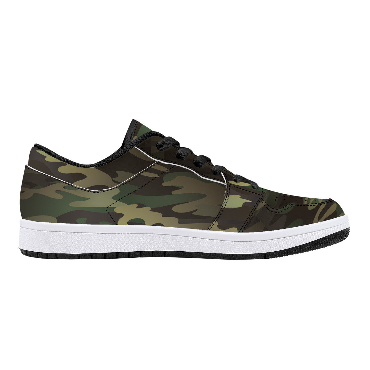 Leather Sneakers - Army Camo