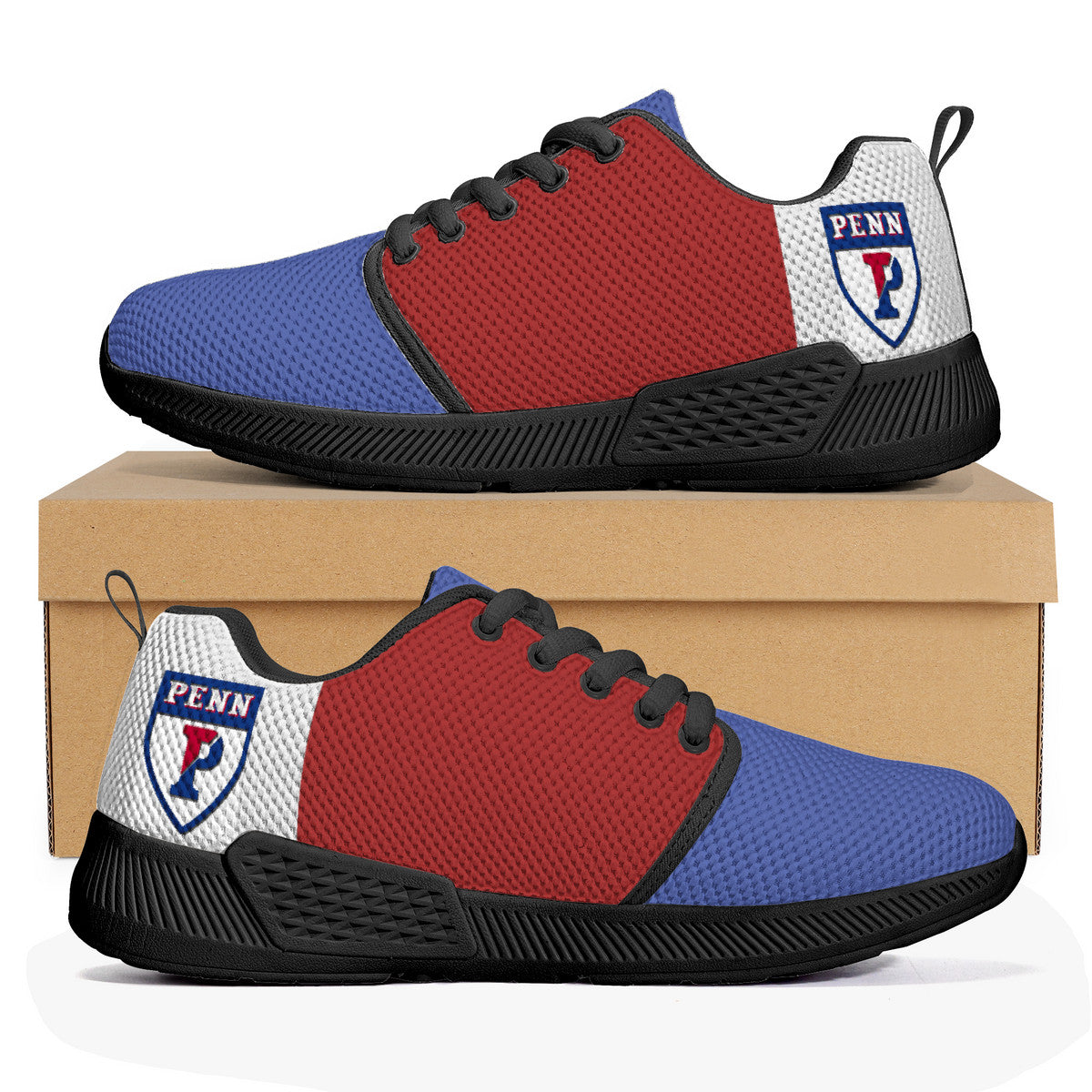 Men's Mesh Athletic Sneakers-Penn University-Justin Watson Edition