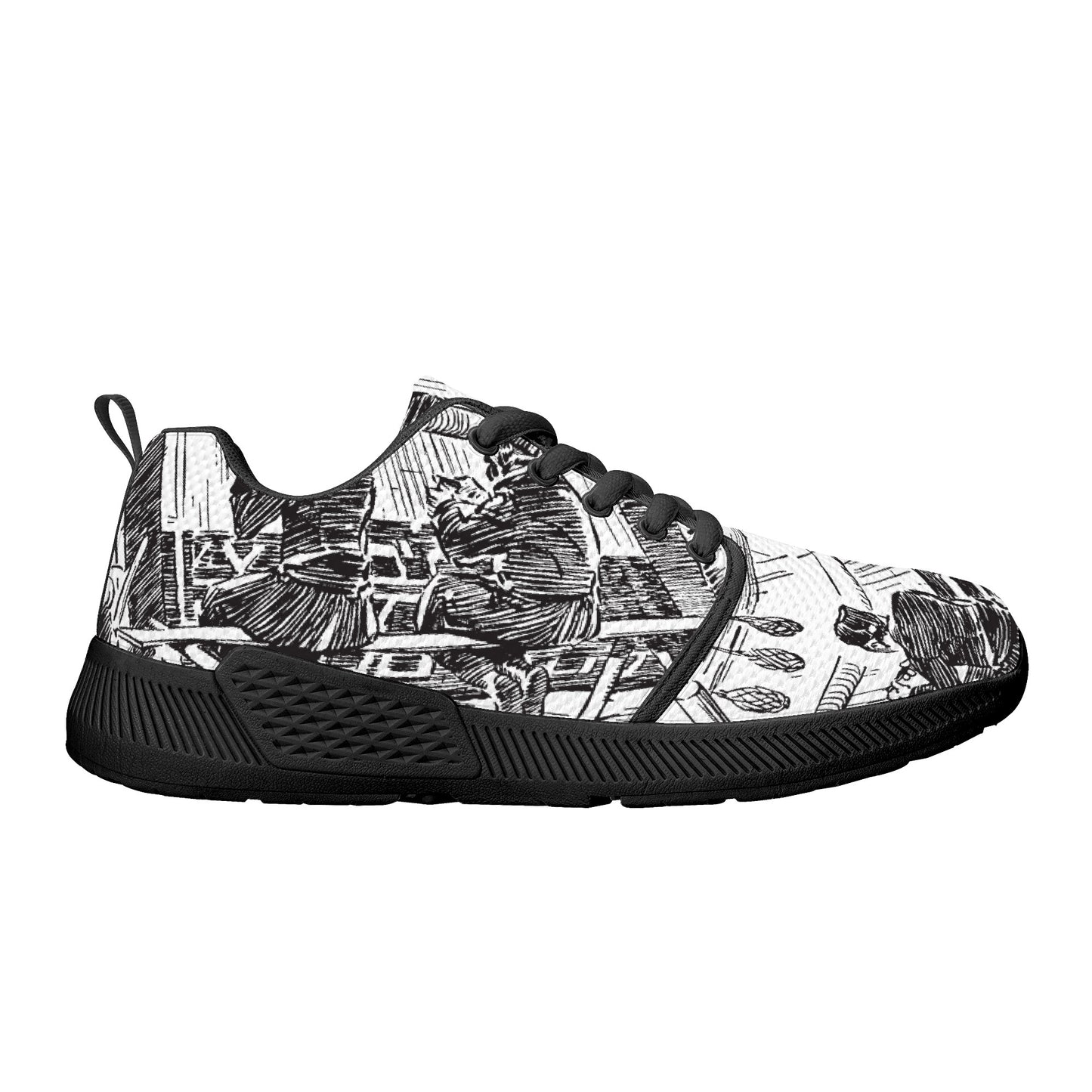 Mesh Sneakers - Abstract Artist - Black Sole
