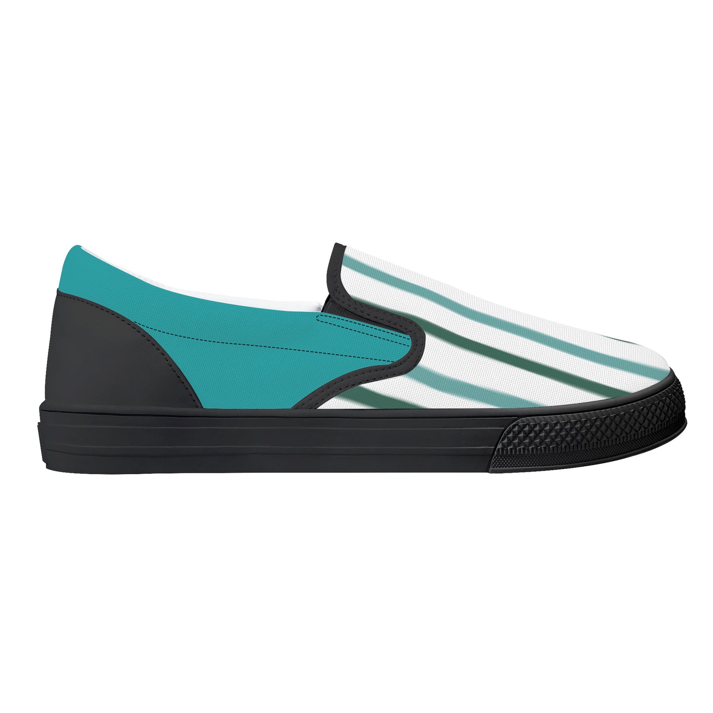 Slip On's - Turquoise & Stripes