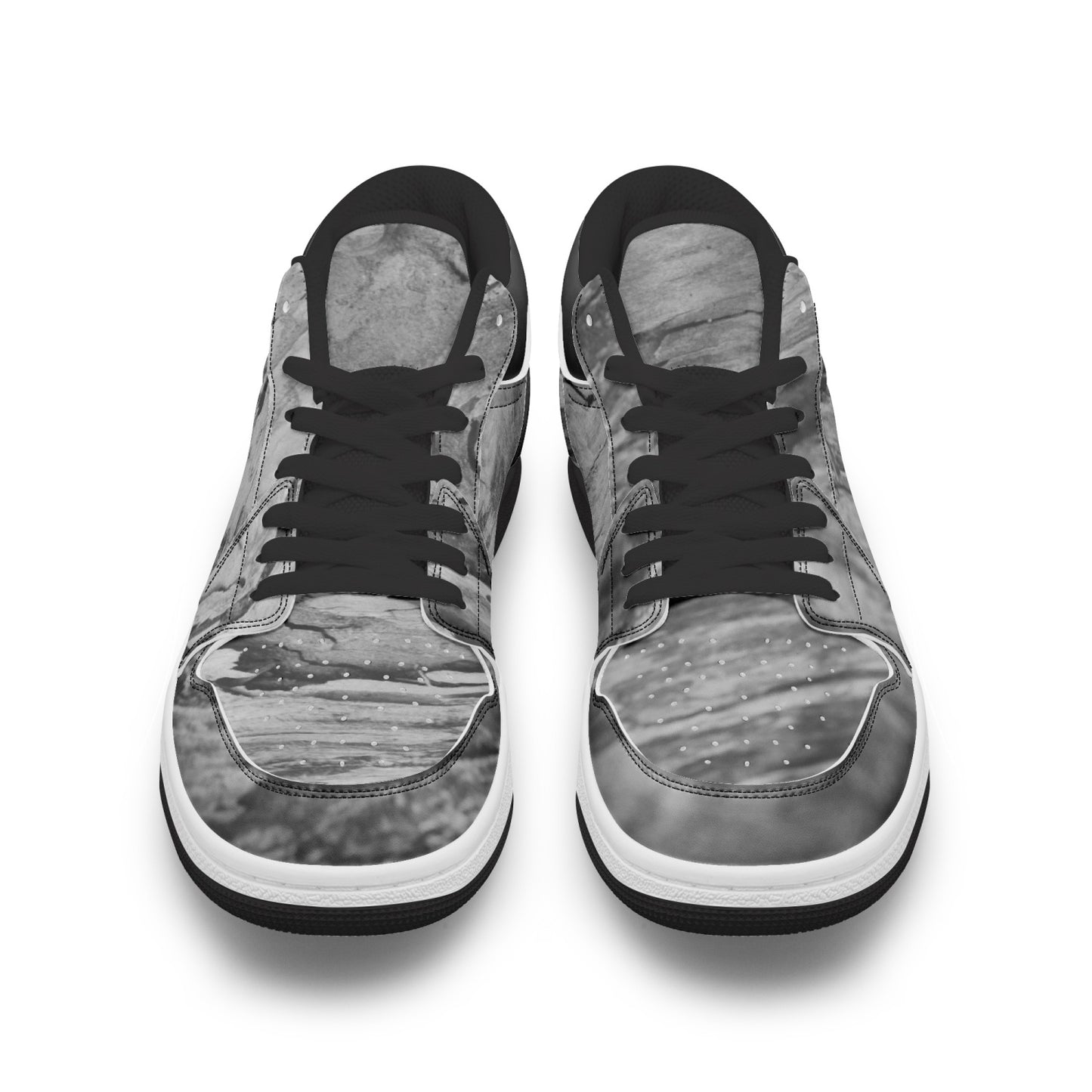Leather Sneakers - Grey Granite