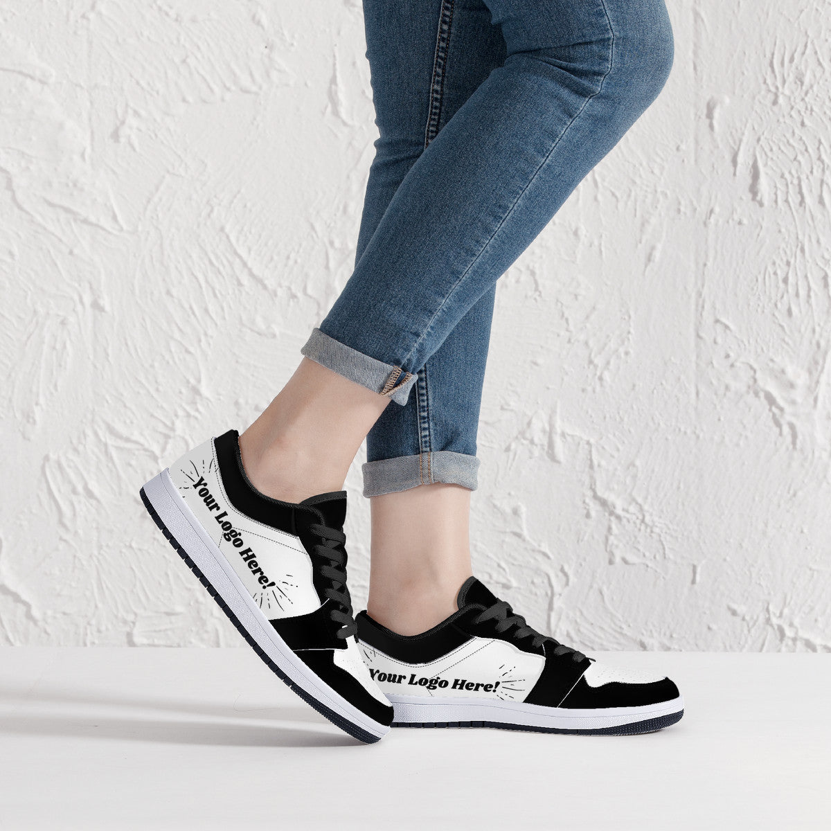 Low-Top Leather Sneakers - Sneakersville Marketing Sneakers