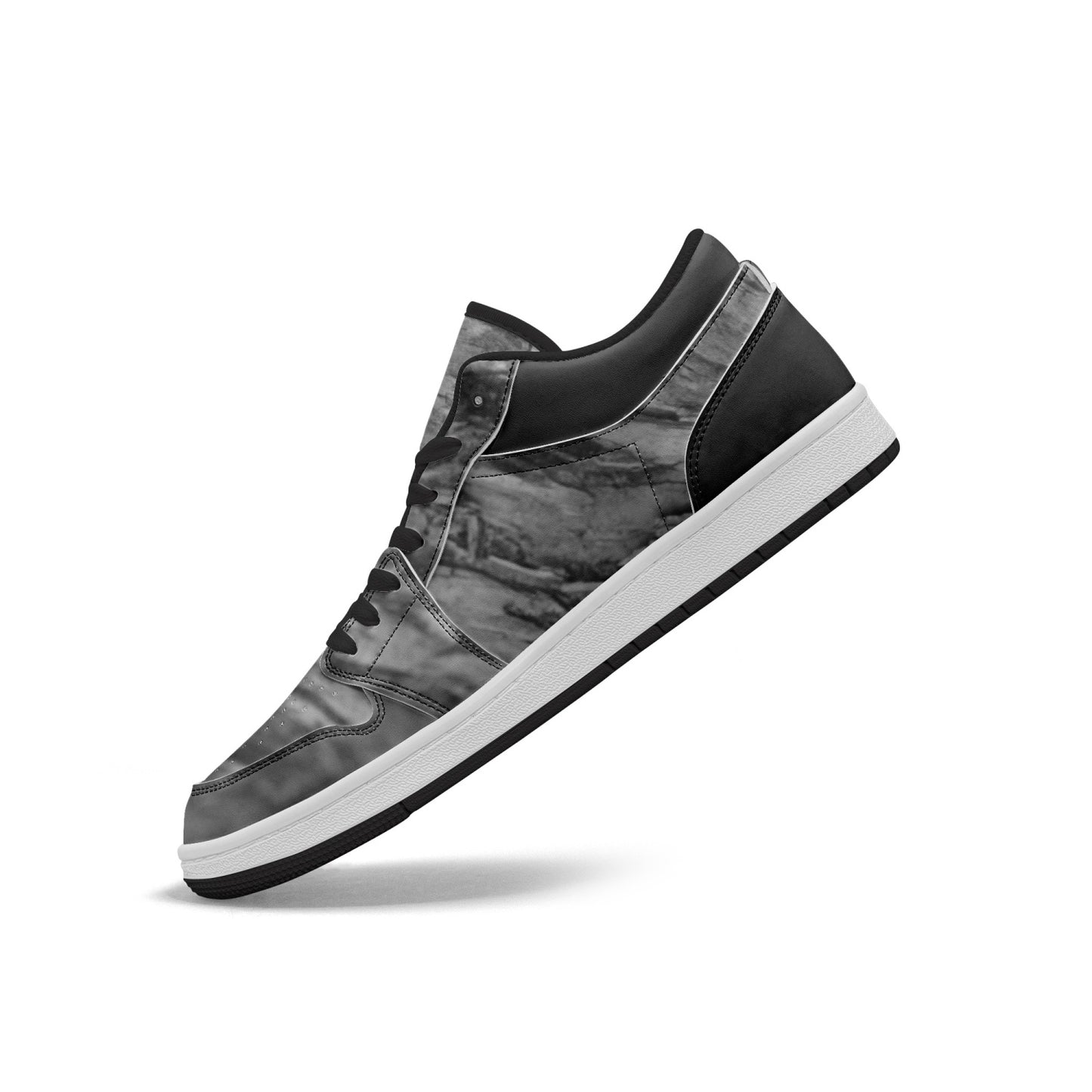 Leather Sneakers - Grey Granite