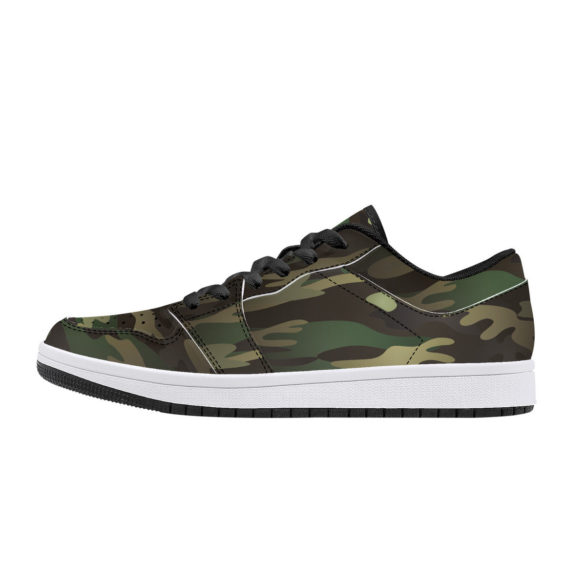 Leather Sneakers - Army Camo