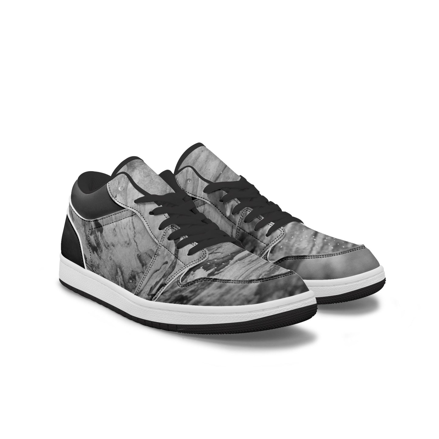 Leather Sneakers - Grey Granite