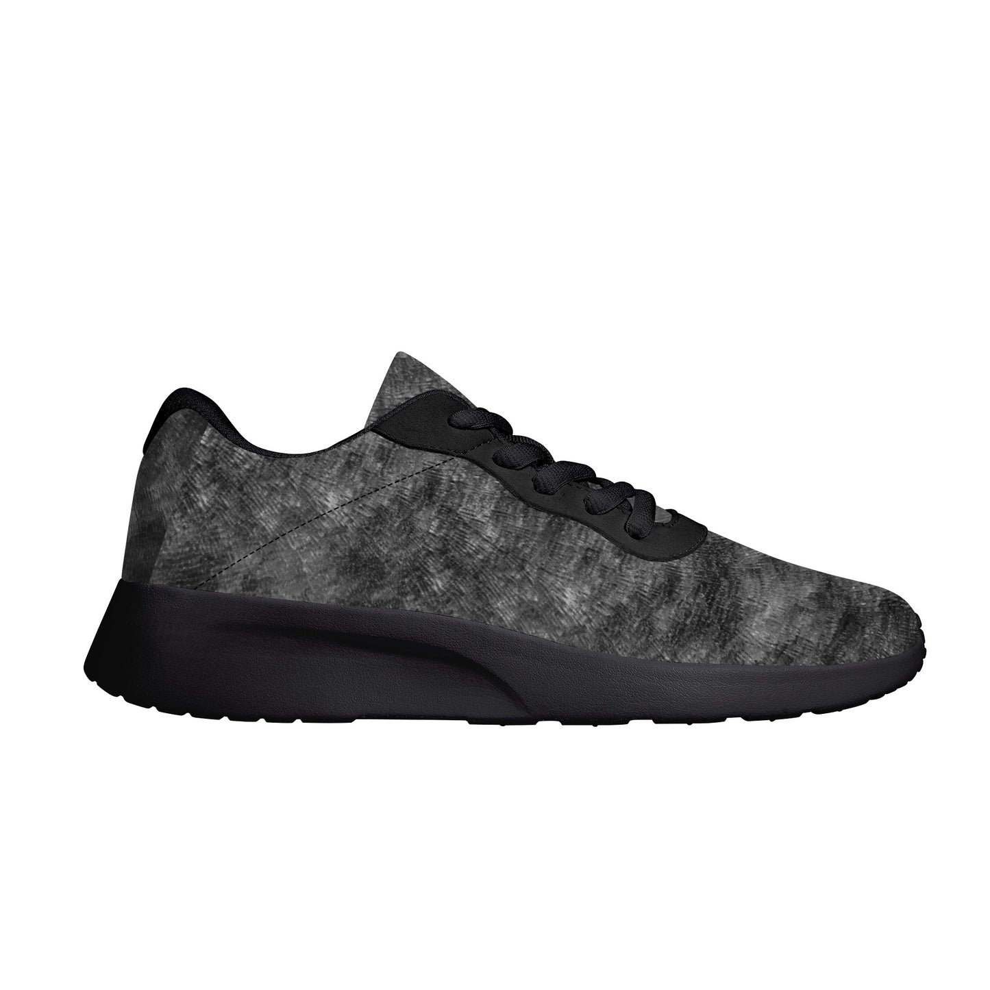 Air Mesh Running Shoes - Black and Grey pattern