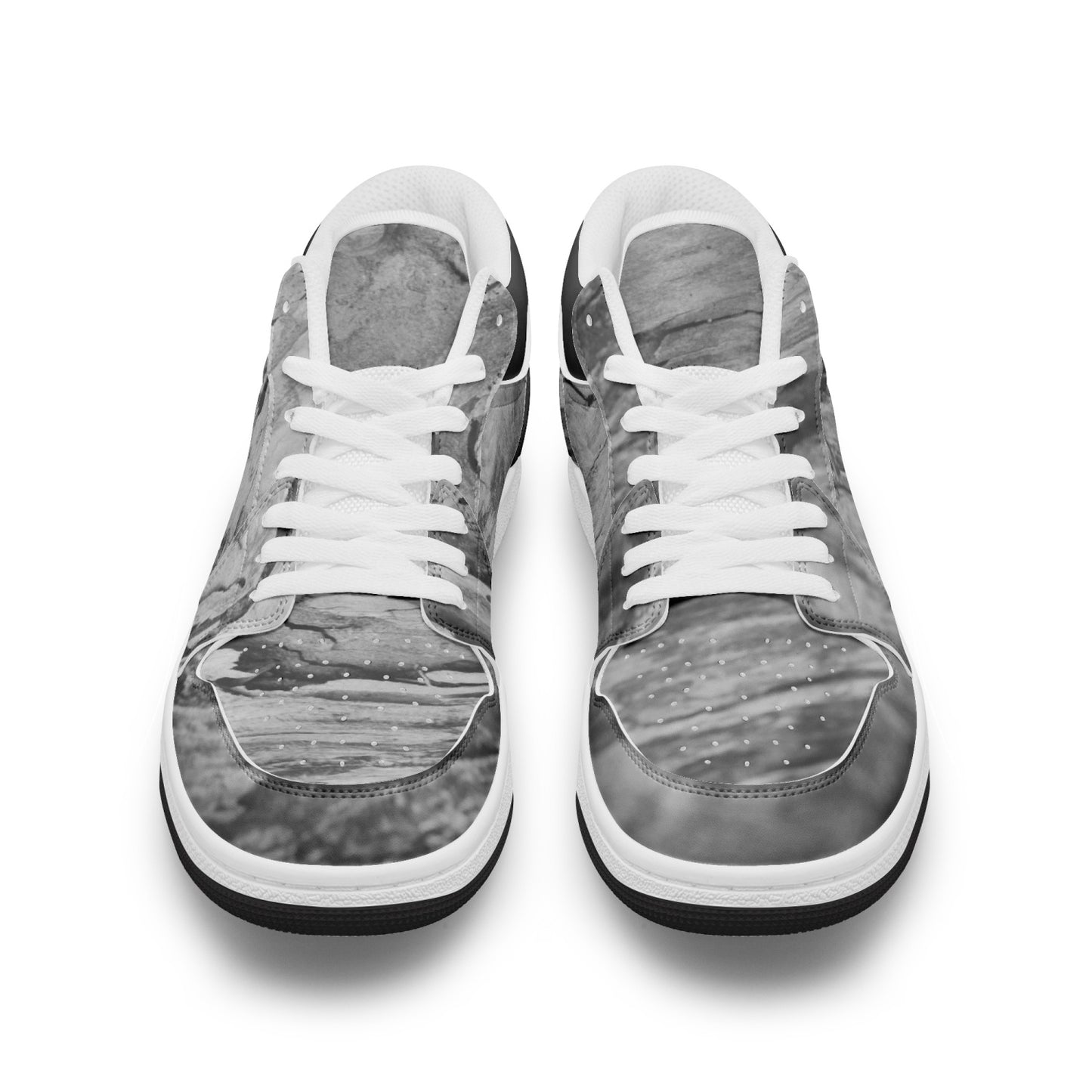 Leather Sneakers - Grey Granite