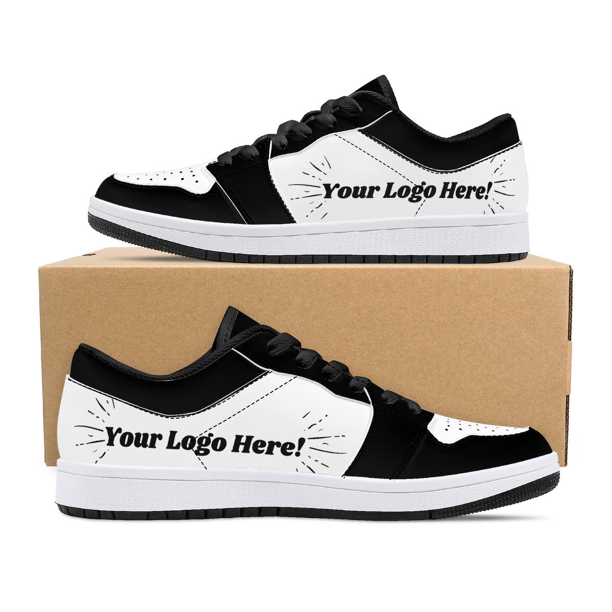 Low-Top Leather Sneakers - Sneakersville Marketing Sneakers