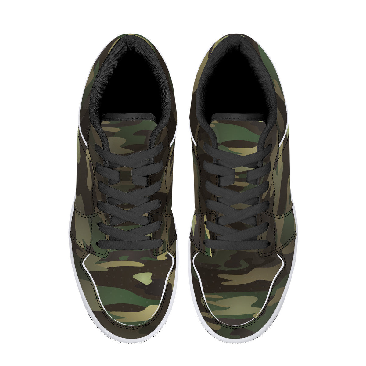 Leather Sneakers - Army Camo
