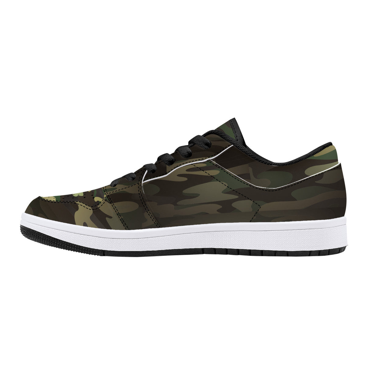 Leather Sneakers - Army Camo