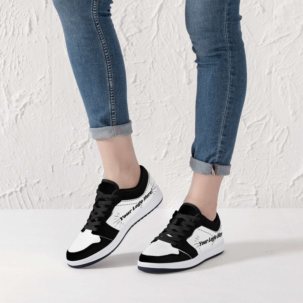 Low-Top Leather Sneakers - Sneakersville Marketing Sneakers