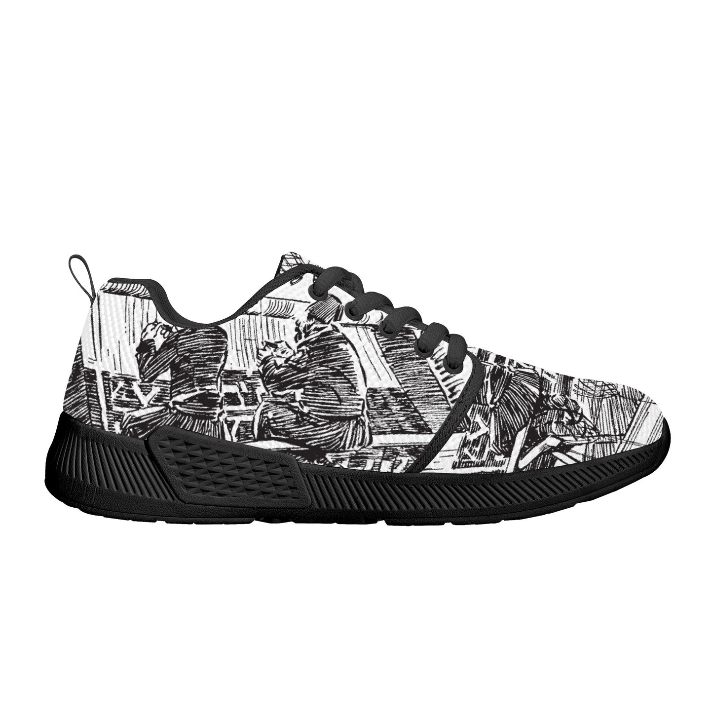 Mesh Sneakers - Abstract Artist - Black Sole
