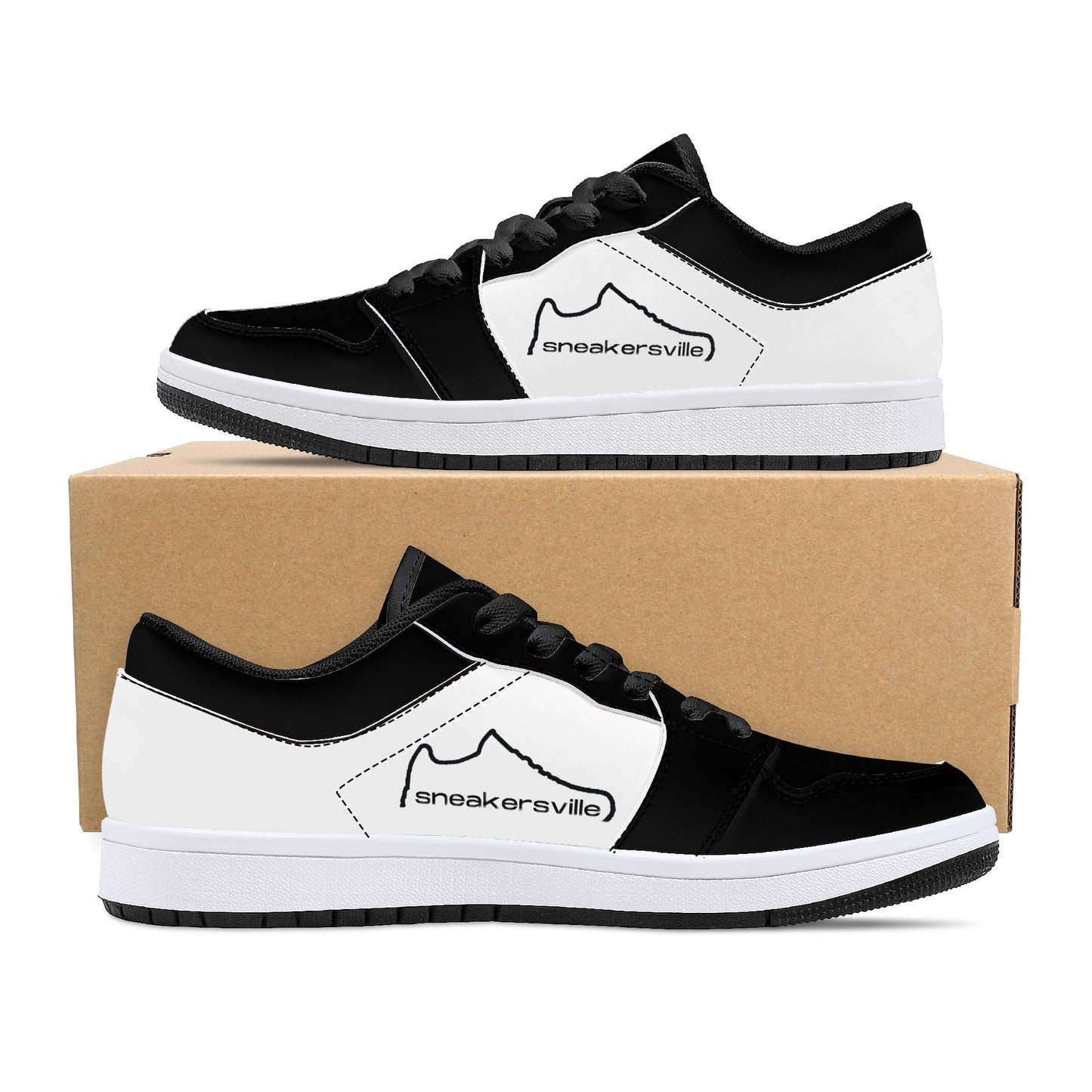 Low-Top Leather Sneakers - Sneakersville Logo