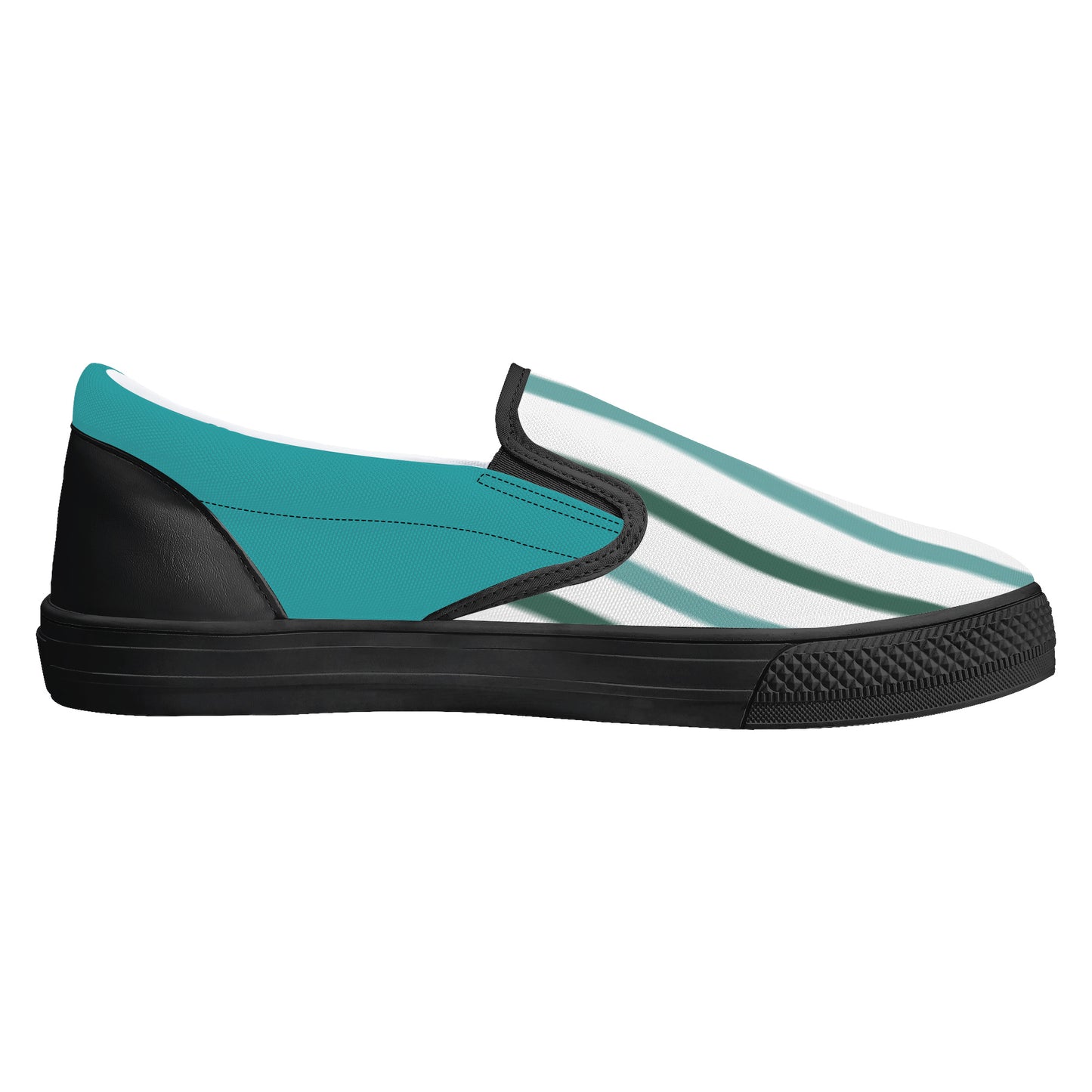 Slip On's - Turquoise & Stripes