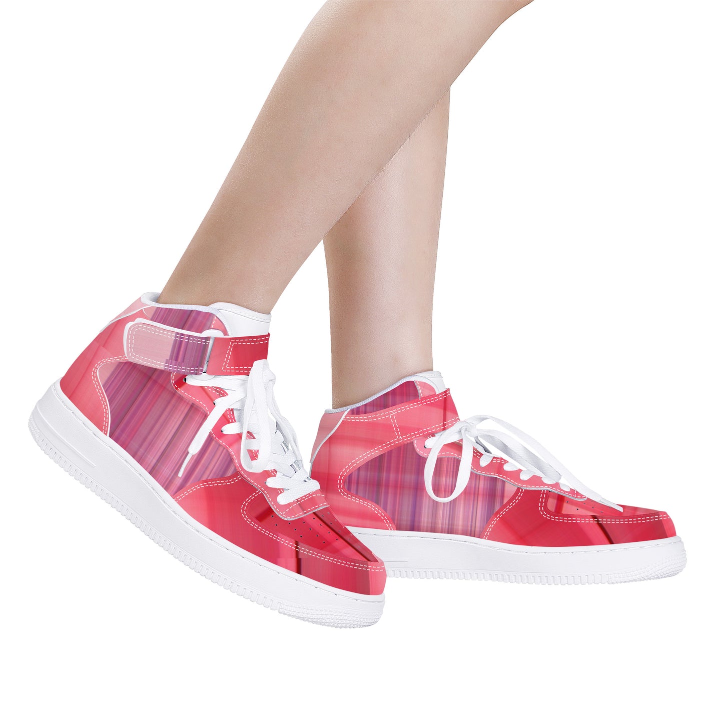 Red Plaid Unisex High Top
