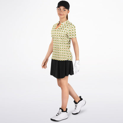 Ladies Stand Up Collar Polo Shir