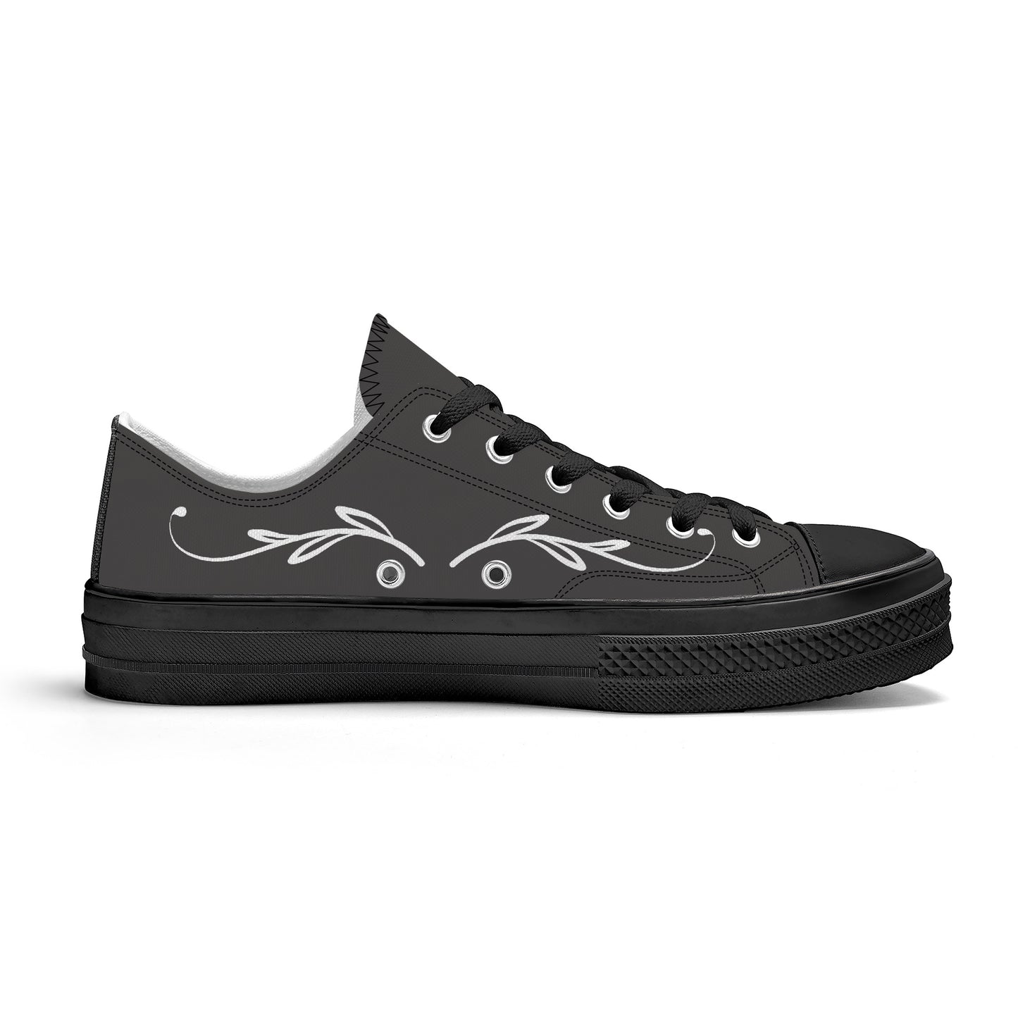 Unisex Classic Low Top Canvas Shoes - Black